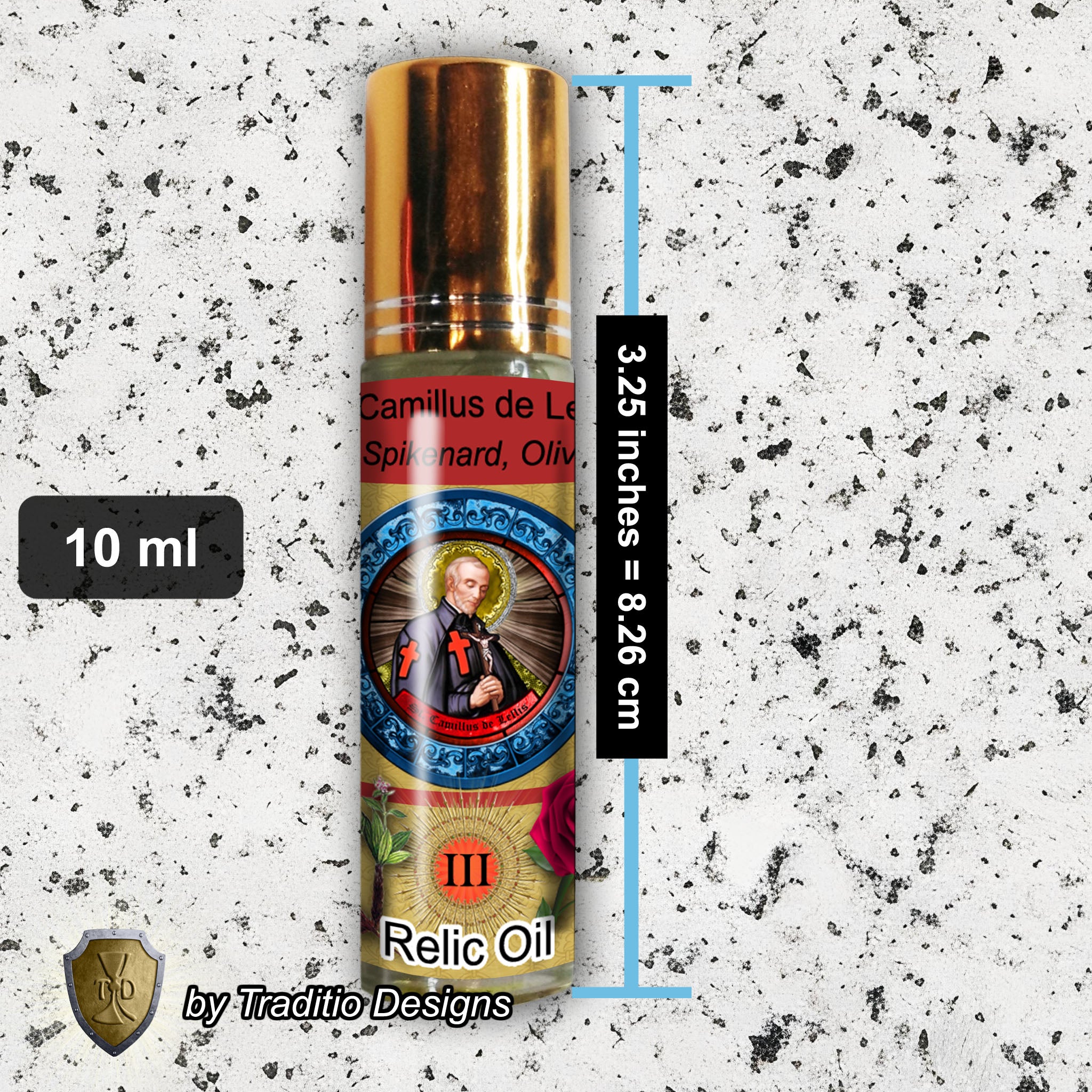 St. Camillus de Lellis Relic Anointing Oil | Leg & Foot Injuries | Oil or Card Set