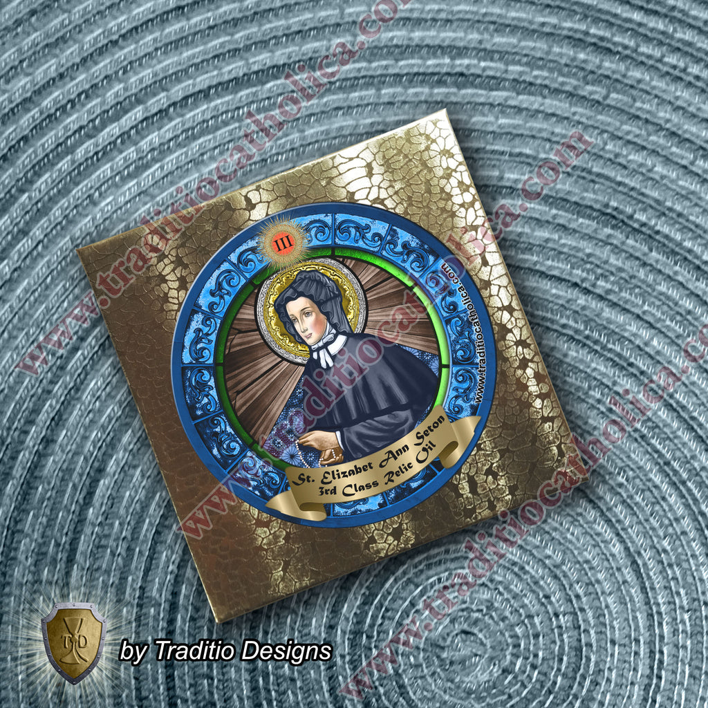 St. Elizabeth Ann Seton Relic Anointing Oil | Grief & Family Peace | Oil or Card Set