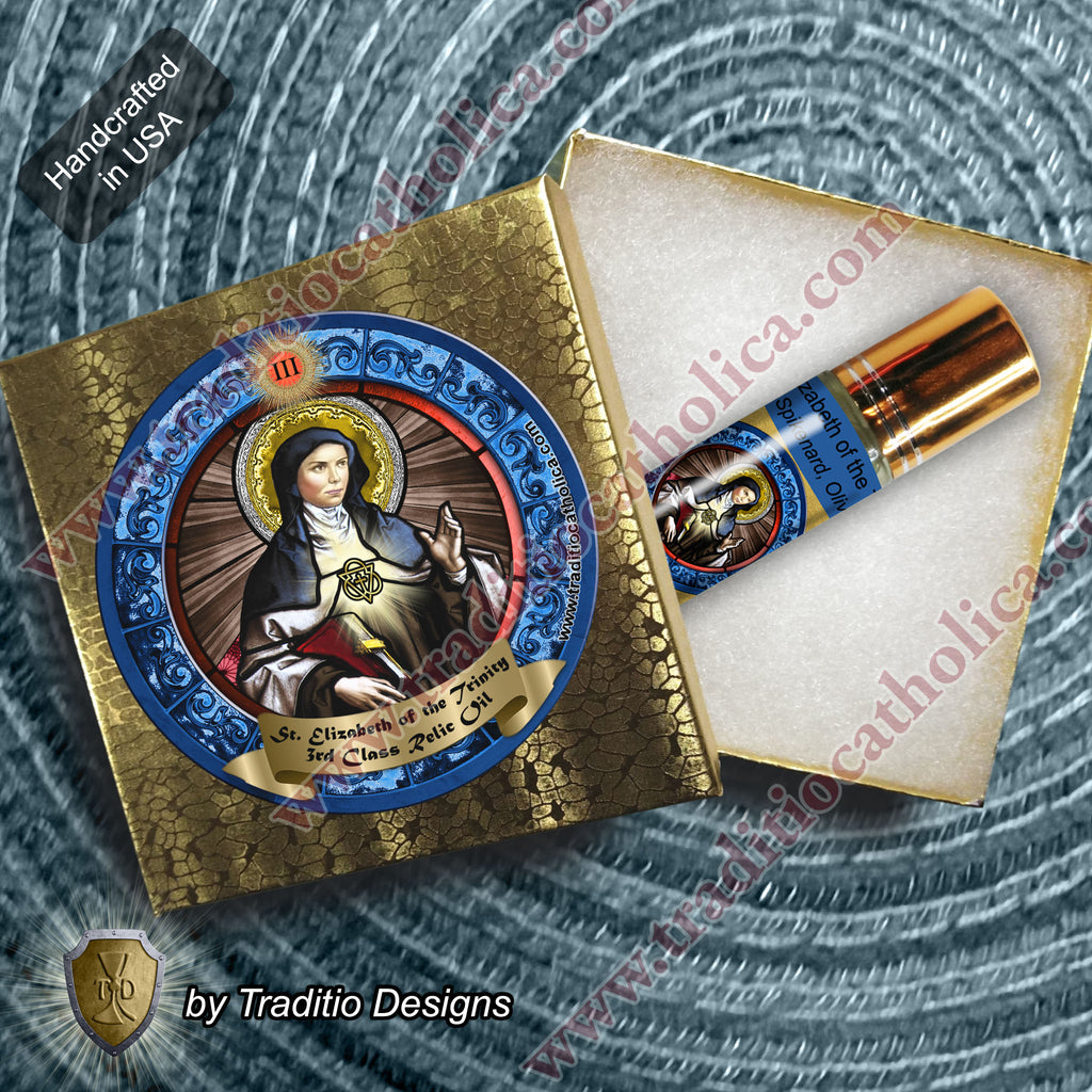 St. Elizabeth of the Trinity Relic Anointing Oil | Addison’s Disease & Chronic Sickness | Oil or Card Set
