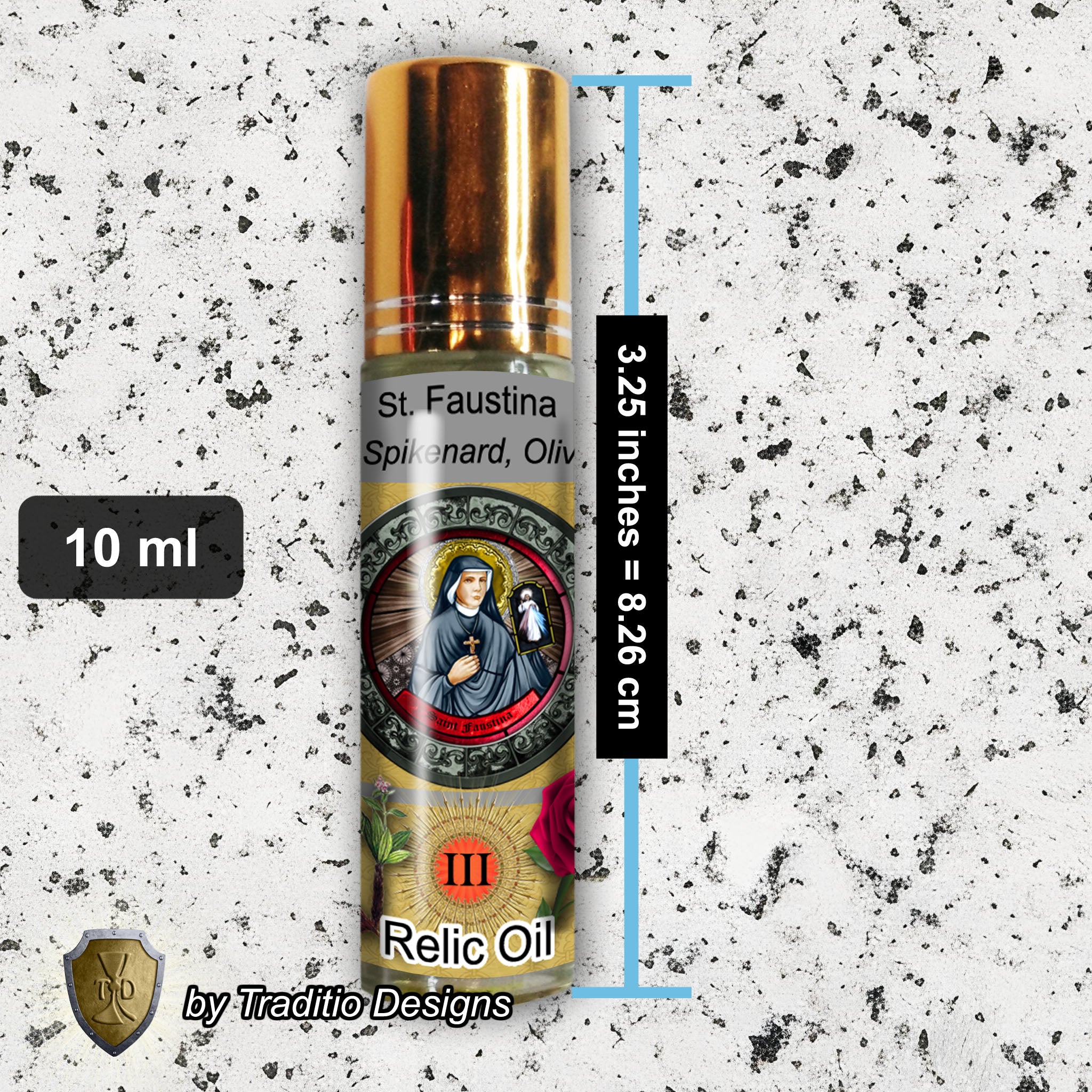 St. Faustina Kowalska Relic Anointing Oil | Divine Mercy & Respiratory Healing | Oil or Card Set