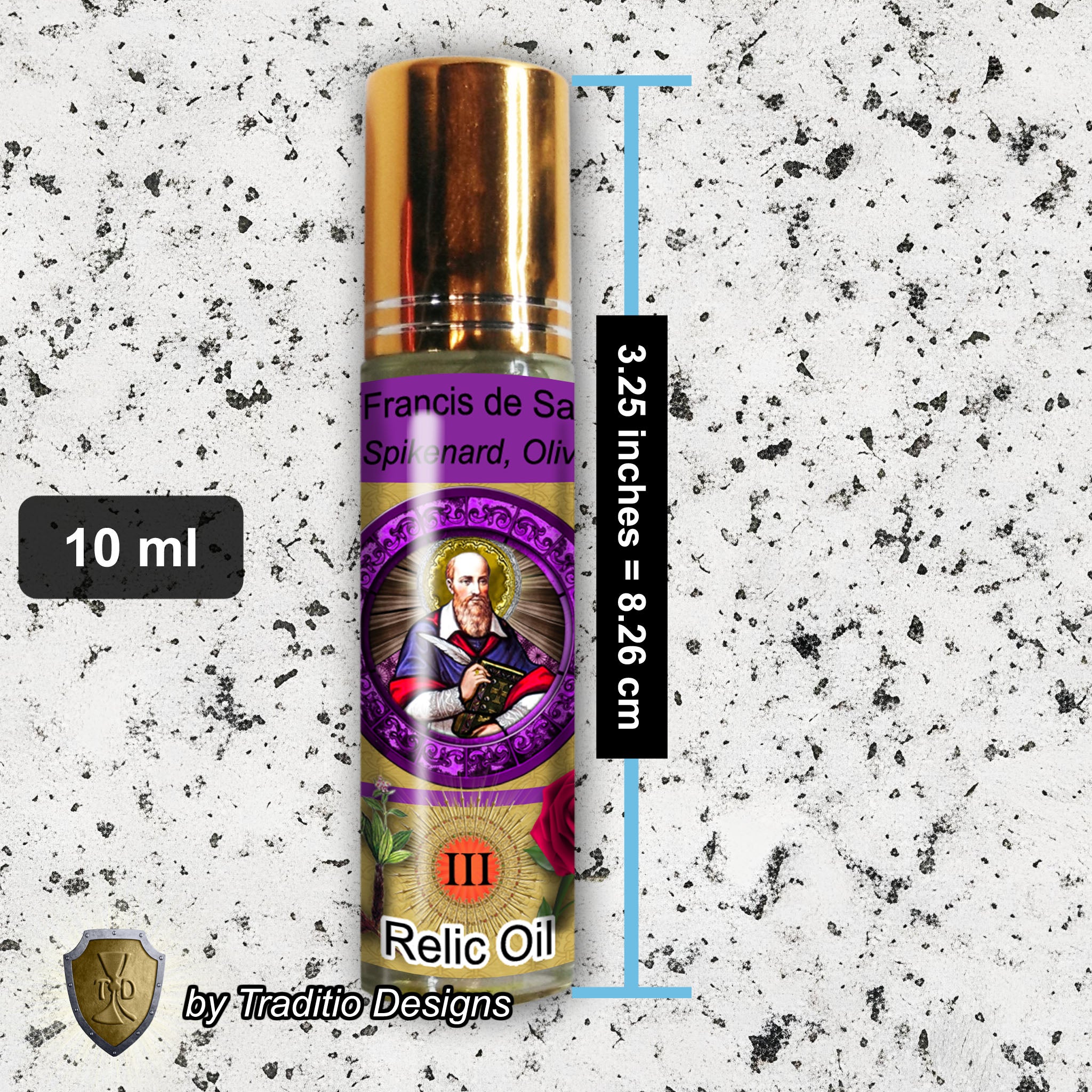 St. Francis de Sales Relic Anointing Oil | Hearing & Communication Health | Oil or Card Set