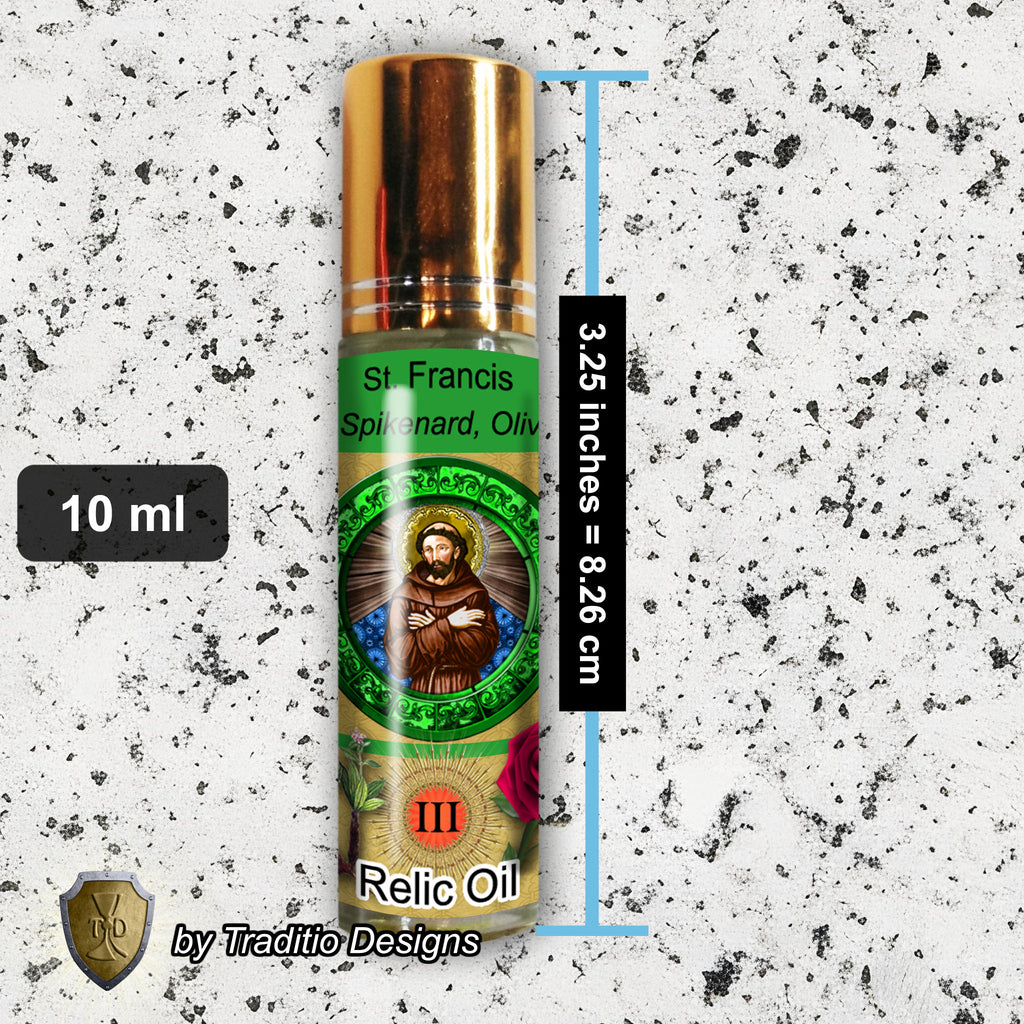 St. Francis of Assisi Relic Anointing Oil | Animals & Eye Health | Oil or Card Set