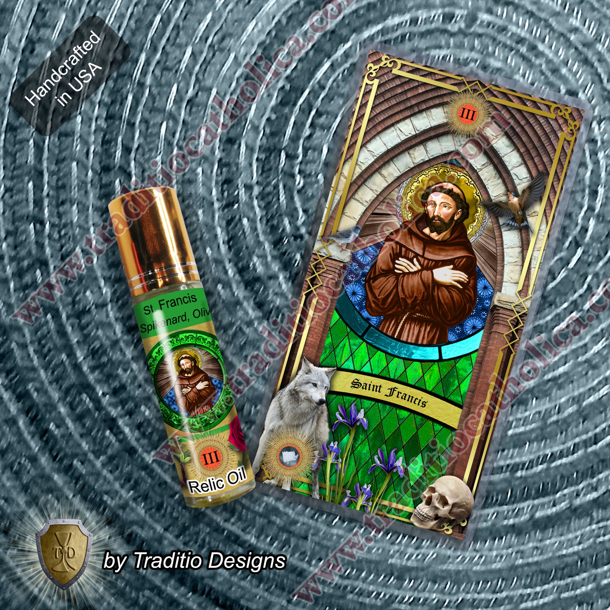 St. Francis of Assisi Relic Anointing Oil | Animals & Eye Health | Oil or Card Set