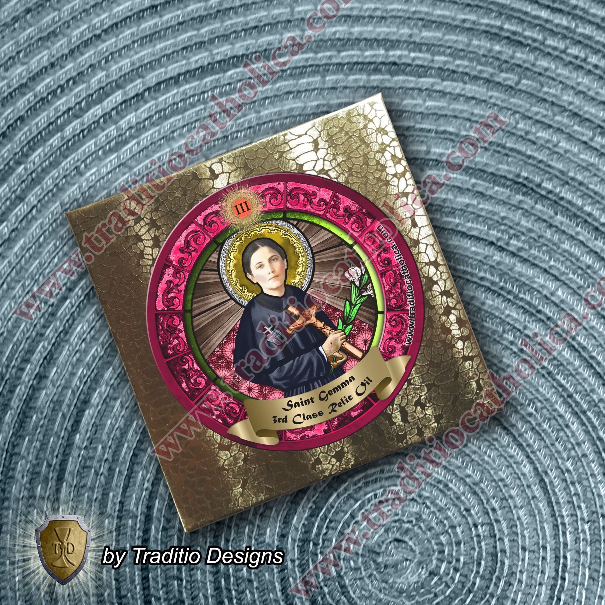 St. Gemma Galgani Relic Anointing Oil | Back Pain, Migraines & Spinal Health | Oil or Card Set