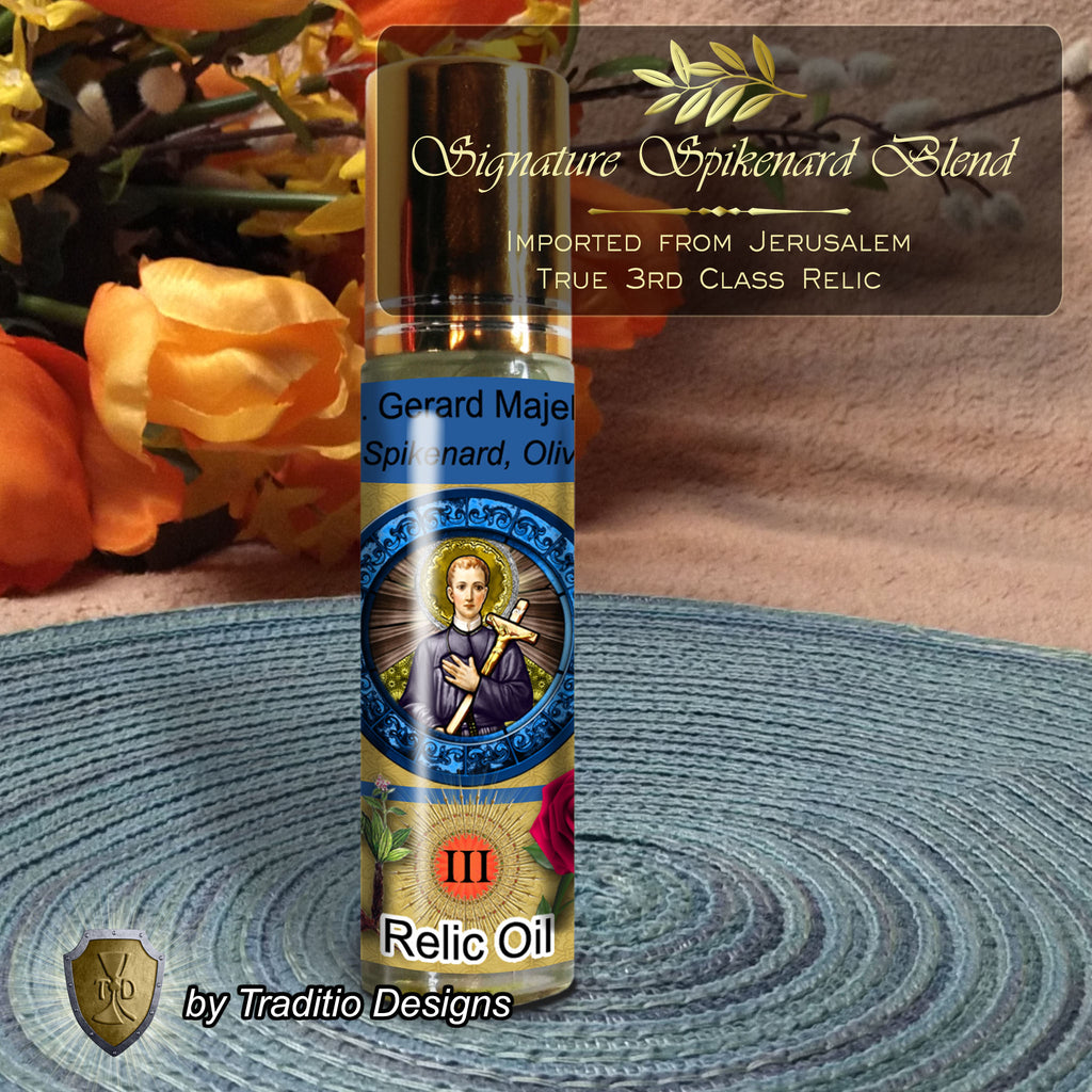 St. Gerard Majella Relic Anointing Oil | Safe Childbirth & Motherhood | Oil or Card Set