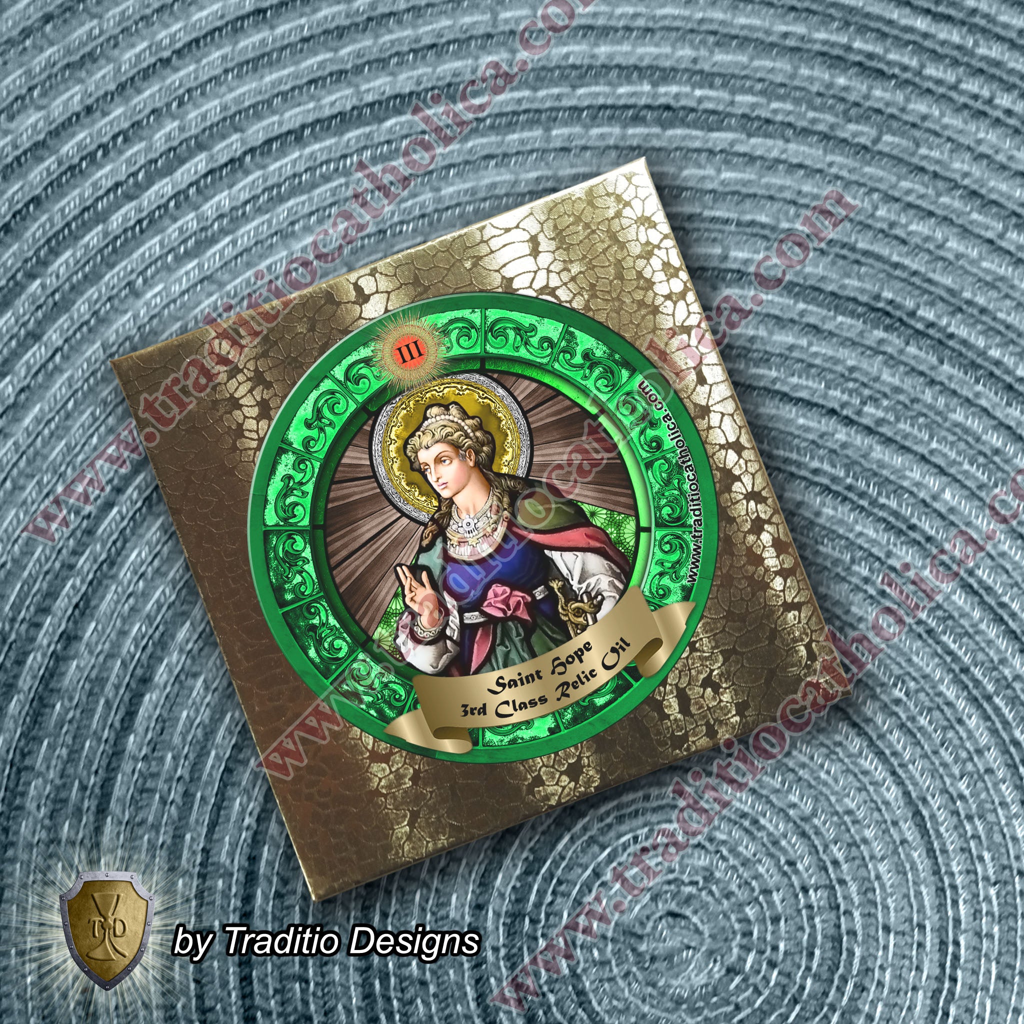 St. Hope Relic Anointing Oil | Blood Disorders, Fatigue & Childhood Illness | Oil or Card Set