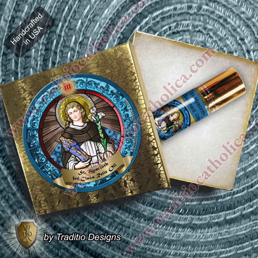St. Hyacinth of Poland Relic Anointing Oil | Protection from Drowning & Water Safety | Oil or Card Set