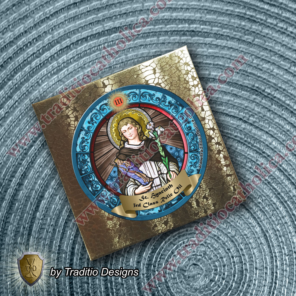 St. Hyacinth of Poland Relic Anointing Oil | Protection from Drowning & Water Safety | Oil or Card Set