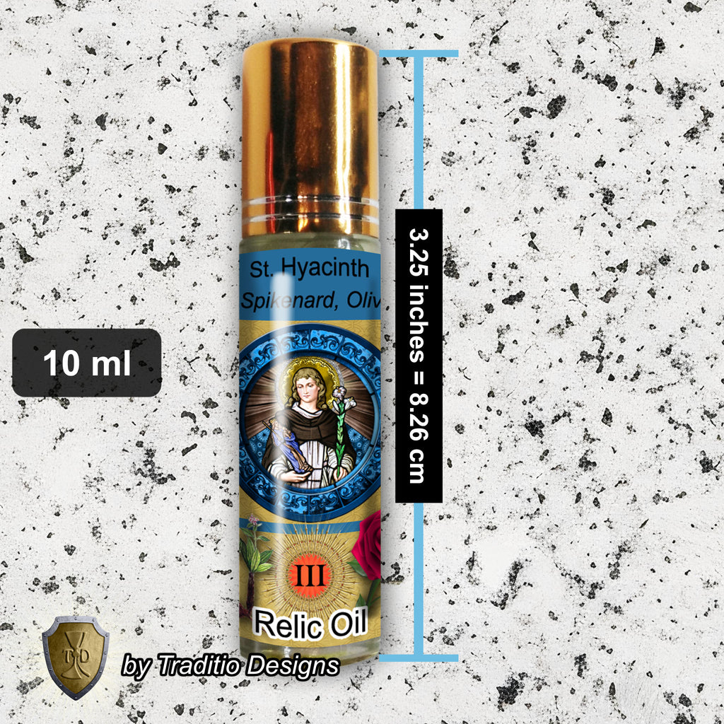 St. Hyacinth of Poland Relic Anointing Oil | Protection from Drowning & Water Safety | Oil or Card Set