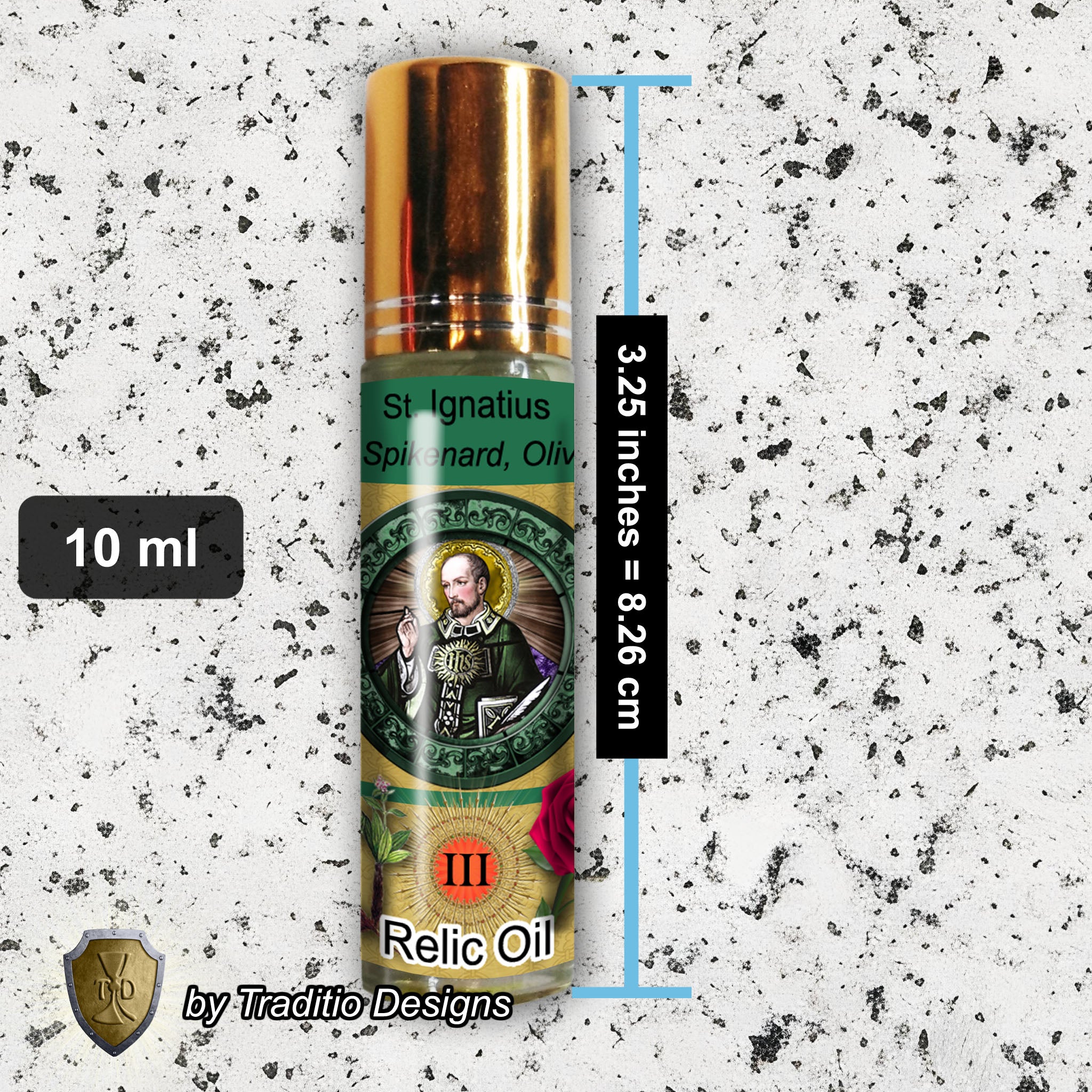 St. Ignatius of Loyola Relic Anointing Oil | Broken Bones & Leg Injury Recovery | Oil or Card Set