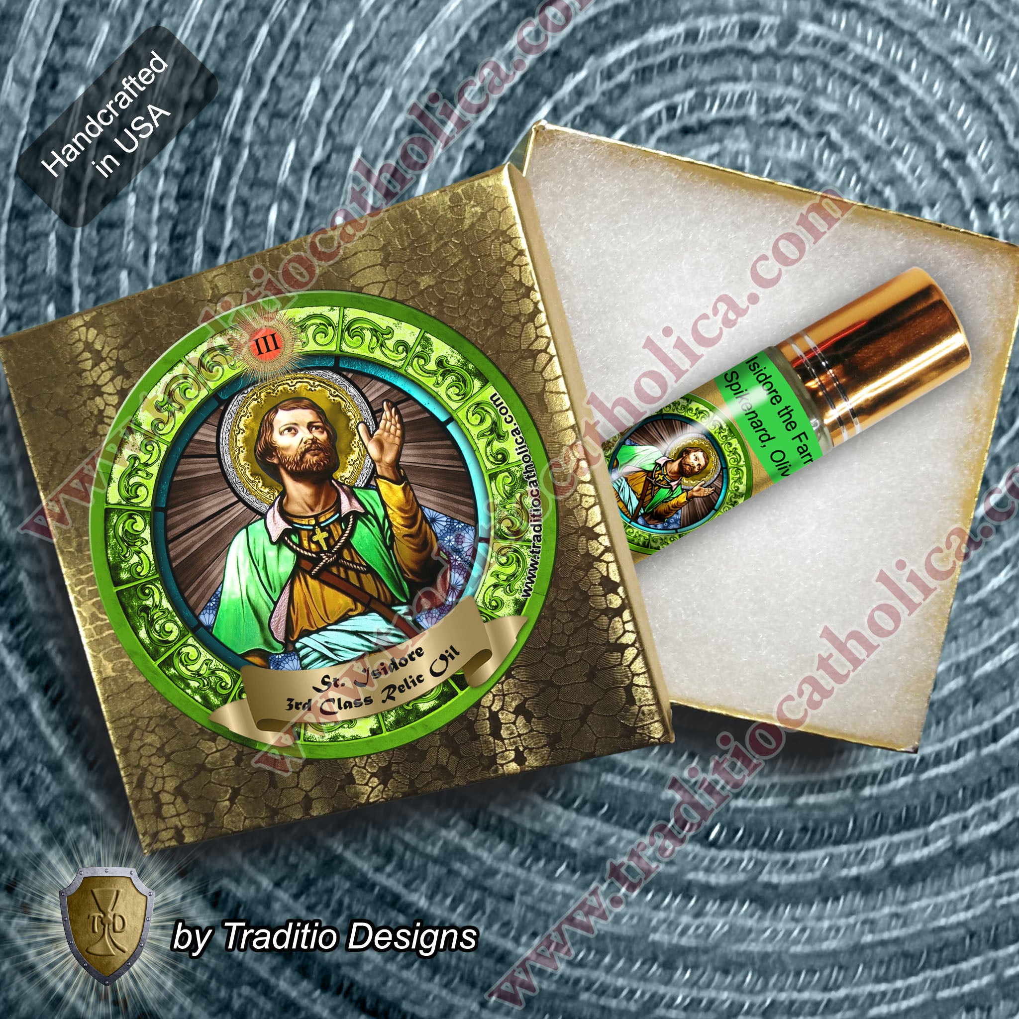 St. Isidore the Farmer Relic Anointing Oil | Hand & Foot Health, Dental Pain & Fevers | Oil or Card Set