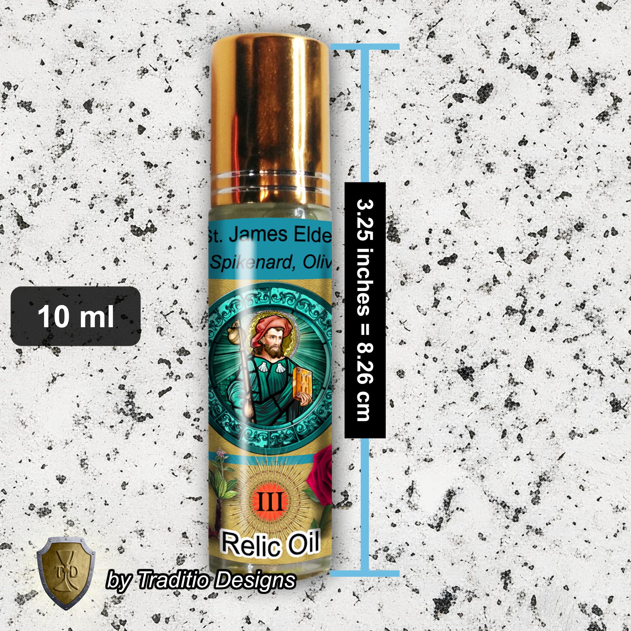 St. James the Elder the Apostle Relic Anointing Oil | Arthritis, Rheumatism & Joint Health | Oil or Card Set