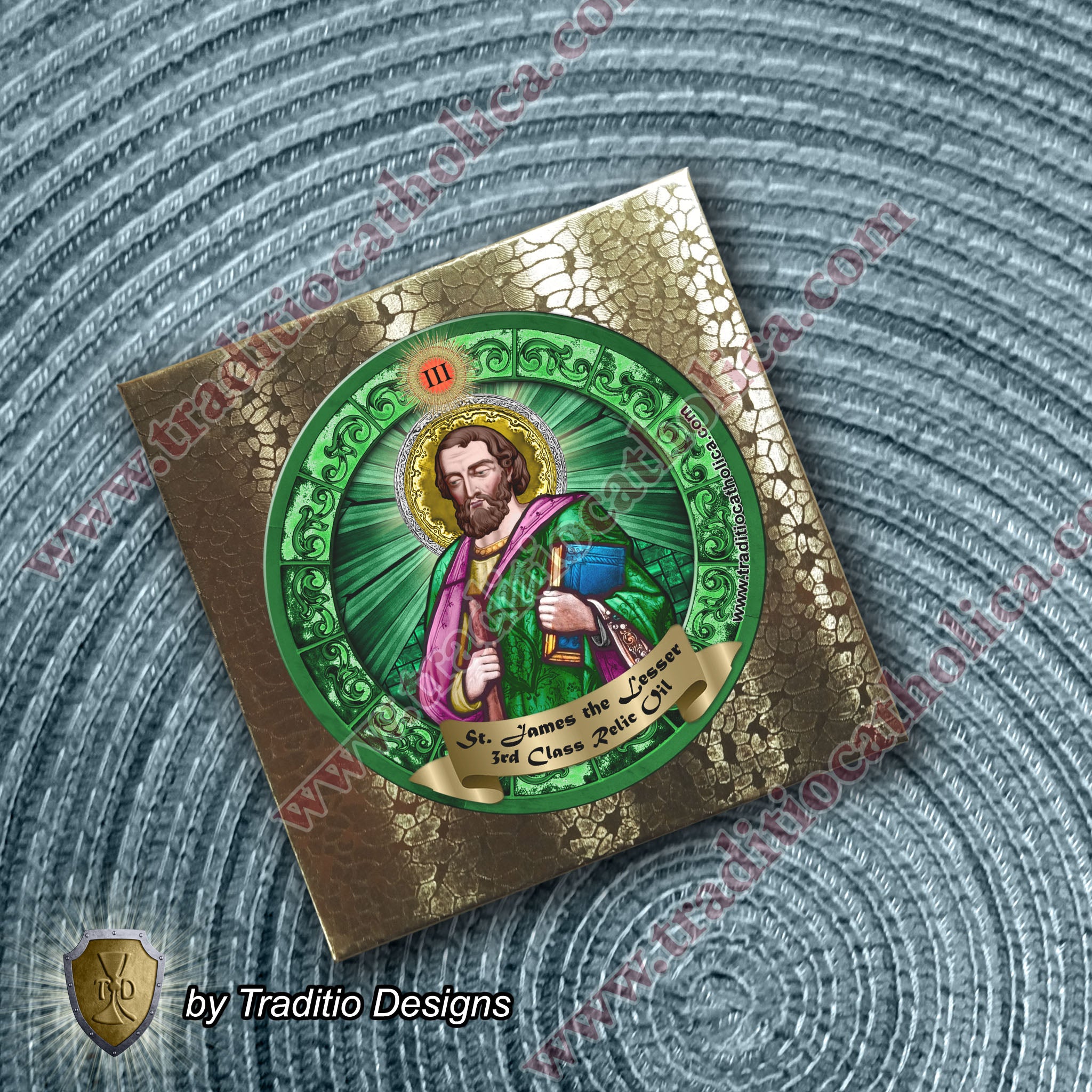 St. James the Lesser the Apostle Relic Anointing Oil | Head Trauma, Pharmacists & Dying | Oil or Card Set