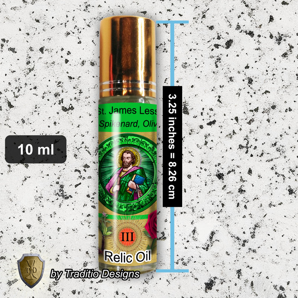 St. James the Lesser the Apostle Relic Anointing Oil | Head Trauma, Pharmacists & Dying | Oil or Card Set