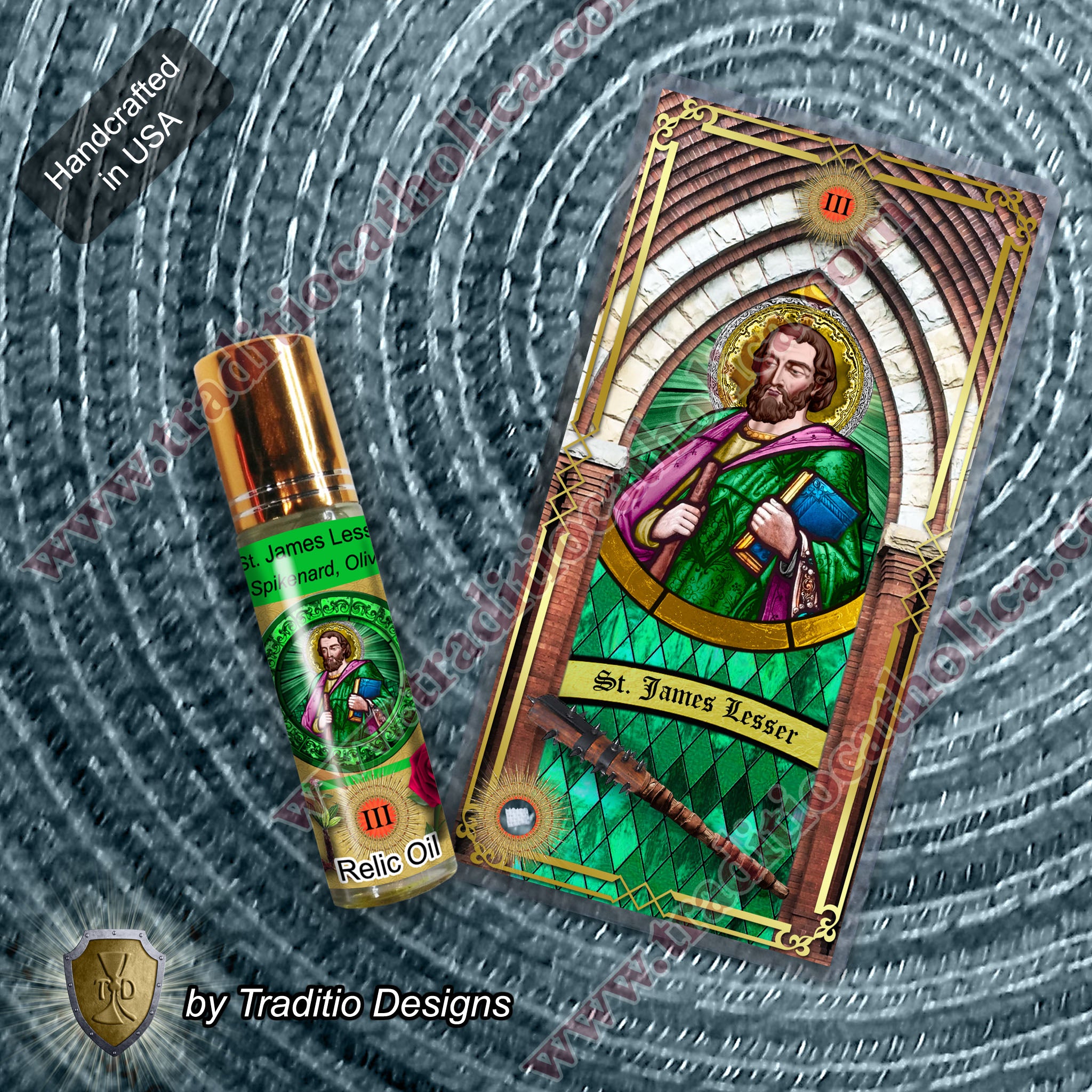 St. James the Lesser the Apostle Relic Anointing Oil | Head Trauma, Pharmacists & Dying | Oil or Card Set