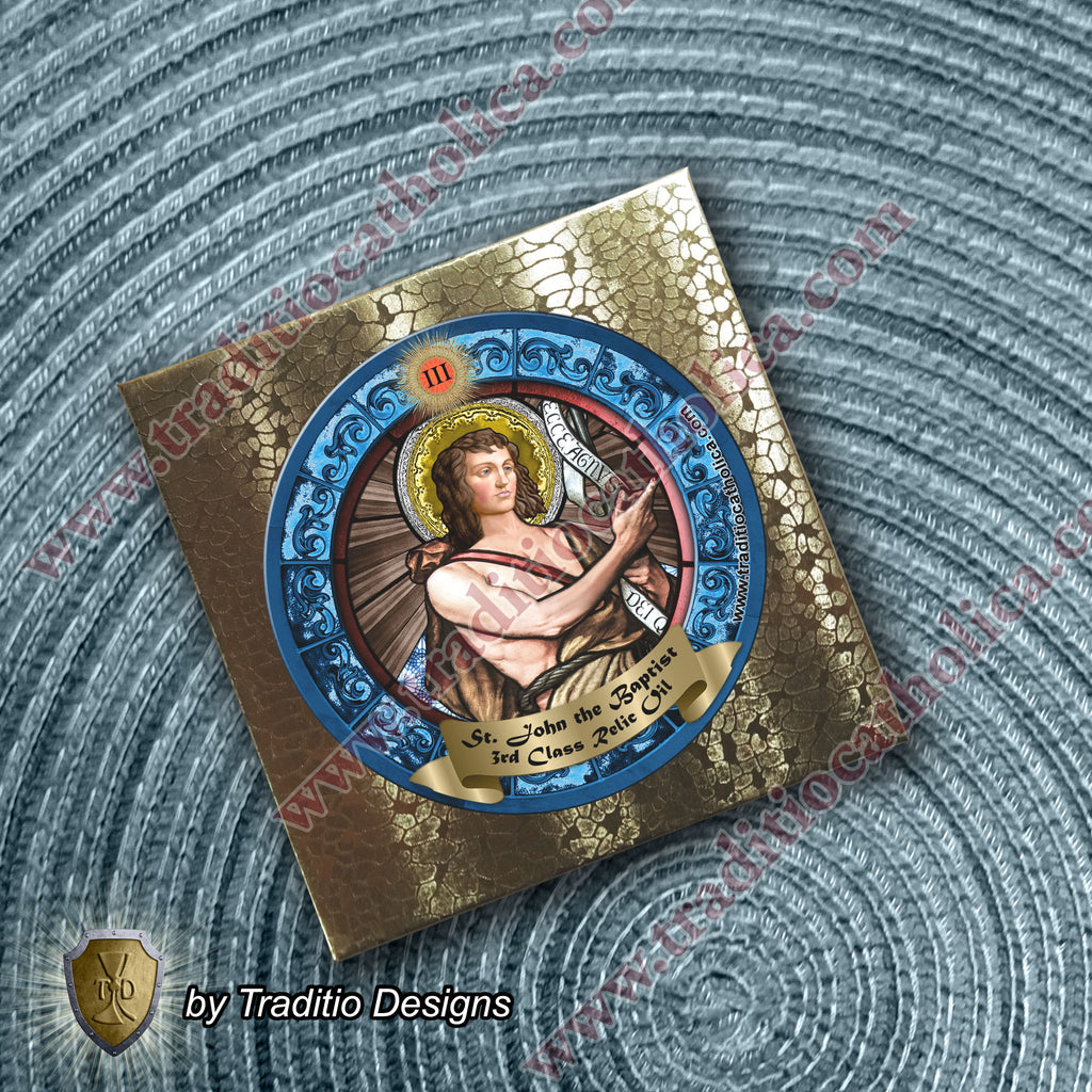 St. John the Baptist Relic Anointing Oil | Epilepsy, Convulsions & Headaches | Oil or Card Set