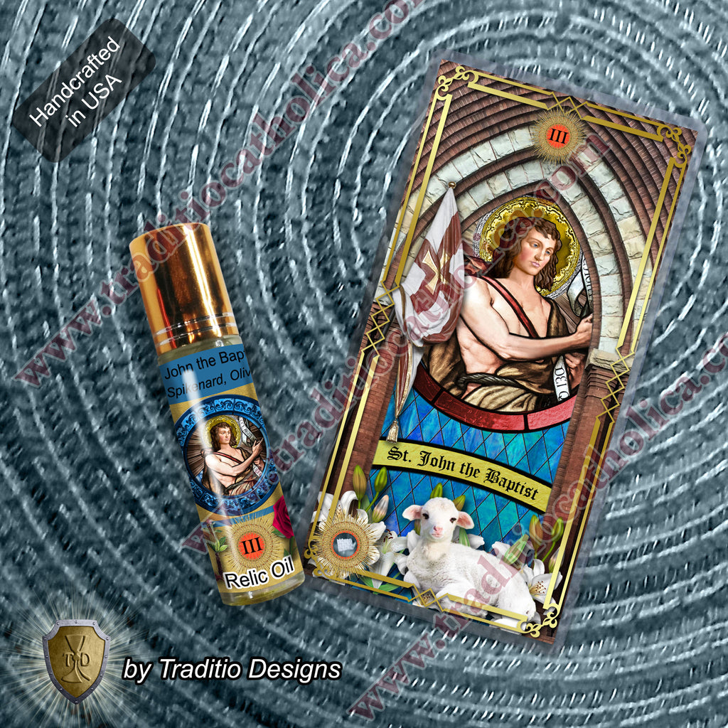 St. John the Baptist Relic Anointing Oil | Epilepsy, Convulsions & Headaches | Oil or Card Set