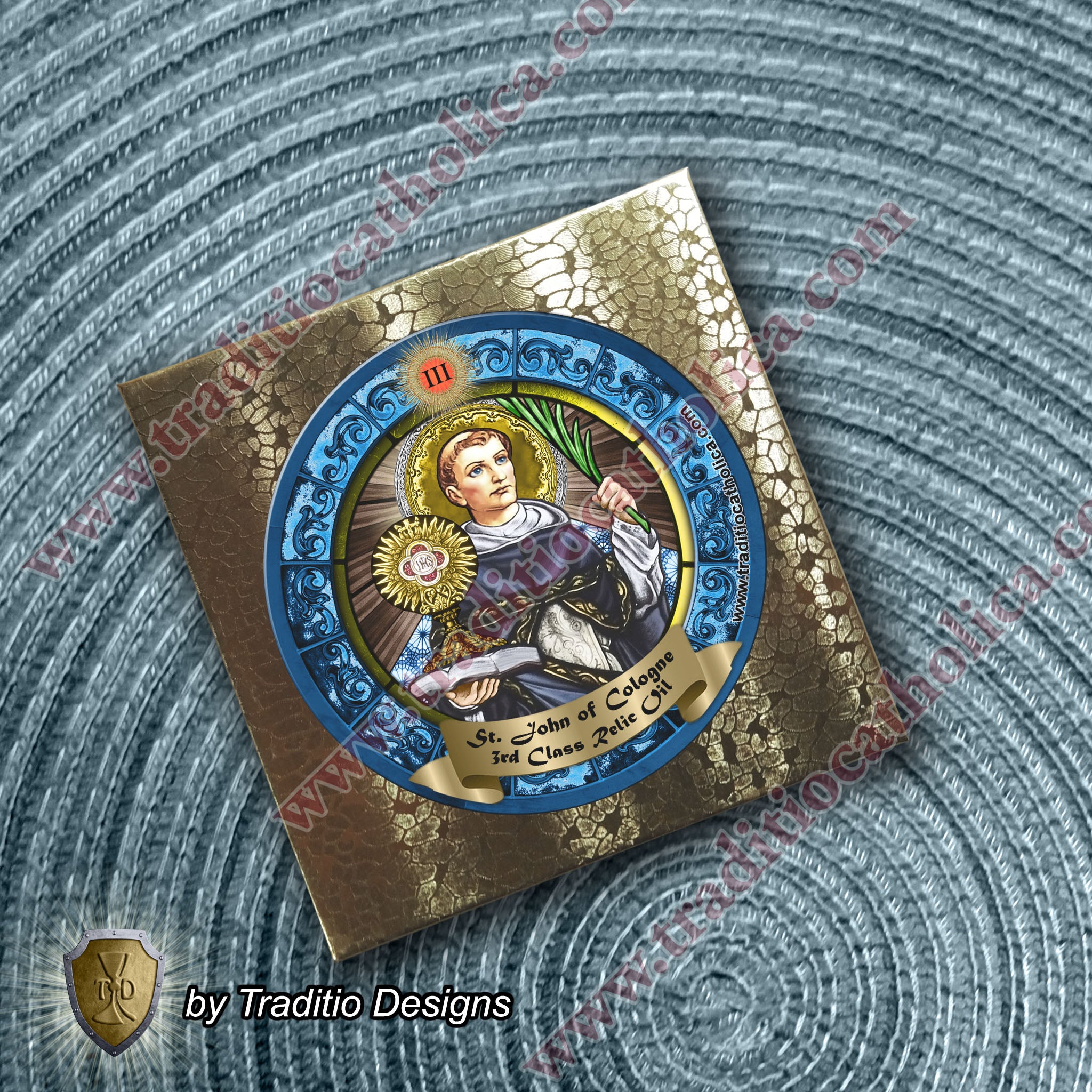 St. John of Cologne Relic Anointing Oil | Hernias, Lacerations & Chronic Pain | Oil or Card Set