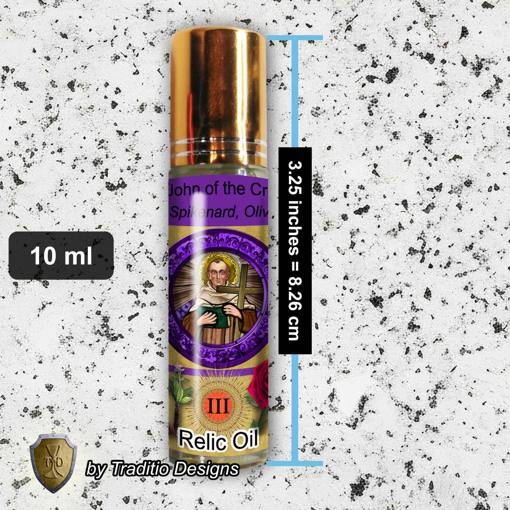 St. John of the Cross Relic Anointing Oil | Skin Infections, Tumors & Ulcers | Oil or Card Set
