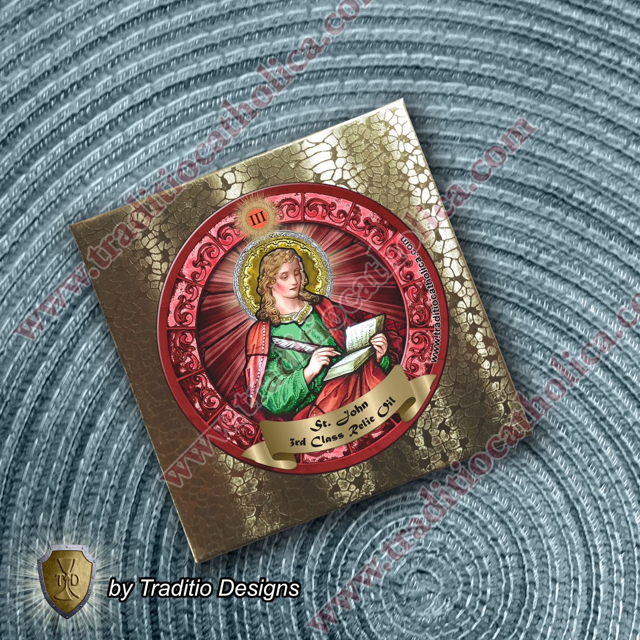 St. John the Evangelist Relic Anointing Oil | Burns, Epilepsy & Poisoning | Oil or Card Set
