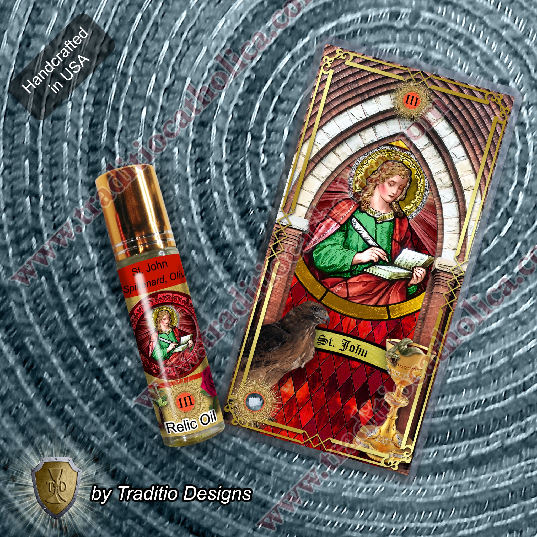 St. John the Evangelist Relic Anointing Oil | Burns, Epilepsy & Poisoning | Oil or Card Set