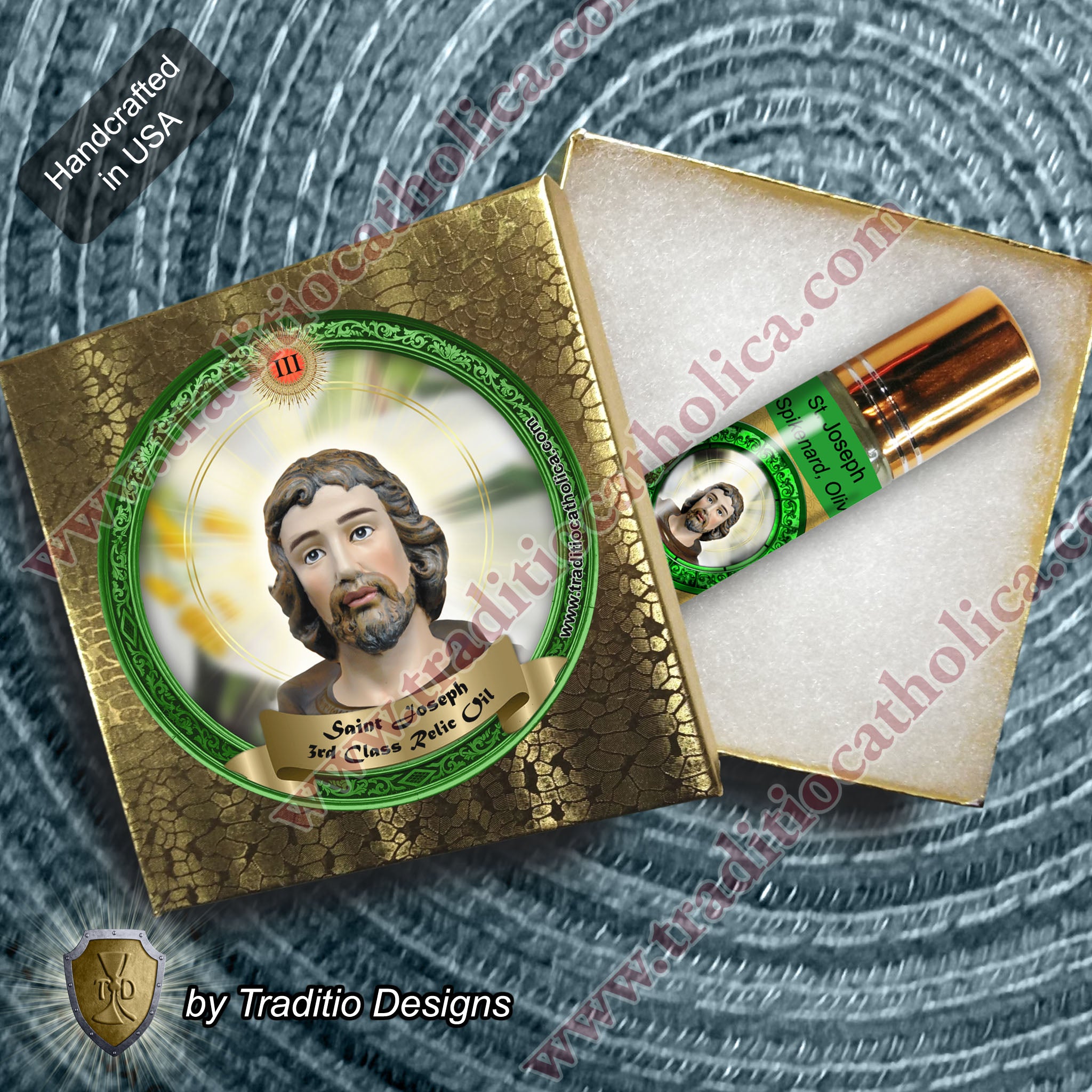 St. Joseph Relic Anointing Oil | Lung Issues, Eye Ailments & Happy Death | Oil or Card Set