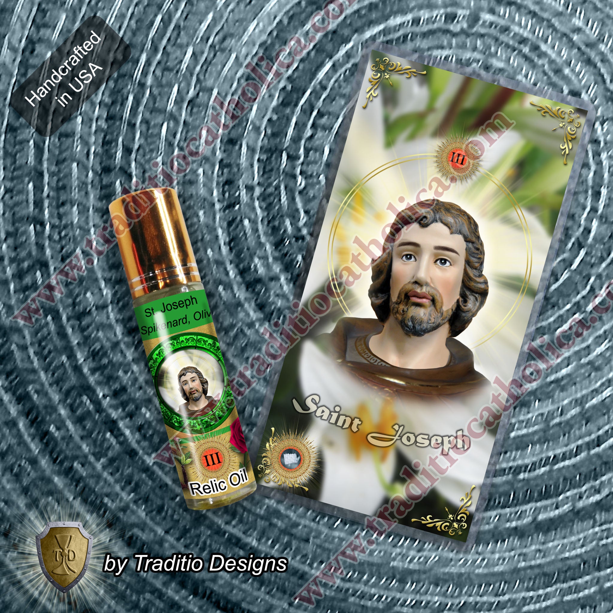 St. Joseph Relic Anointing Oil | Lung Issues, Eye Ailments & Happy Death | Oil or Card Set