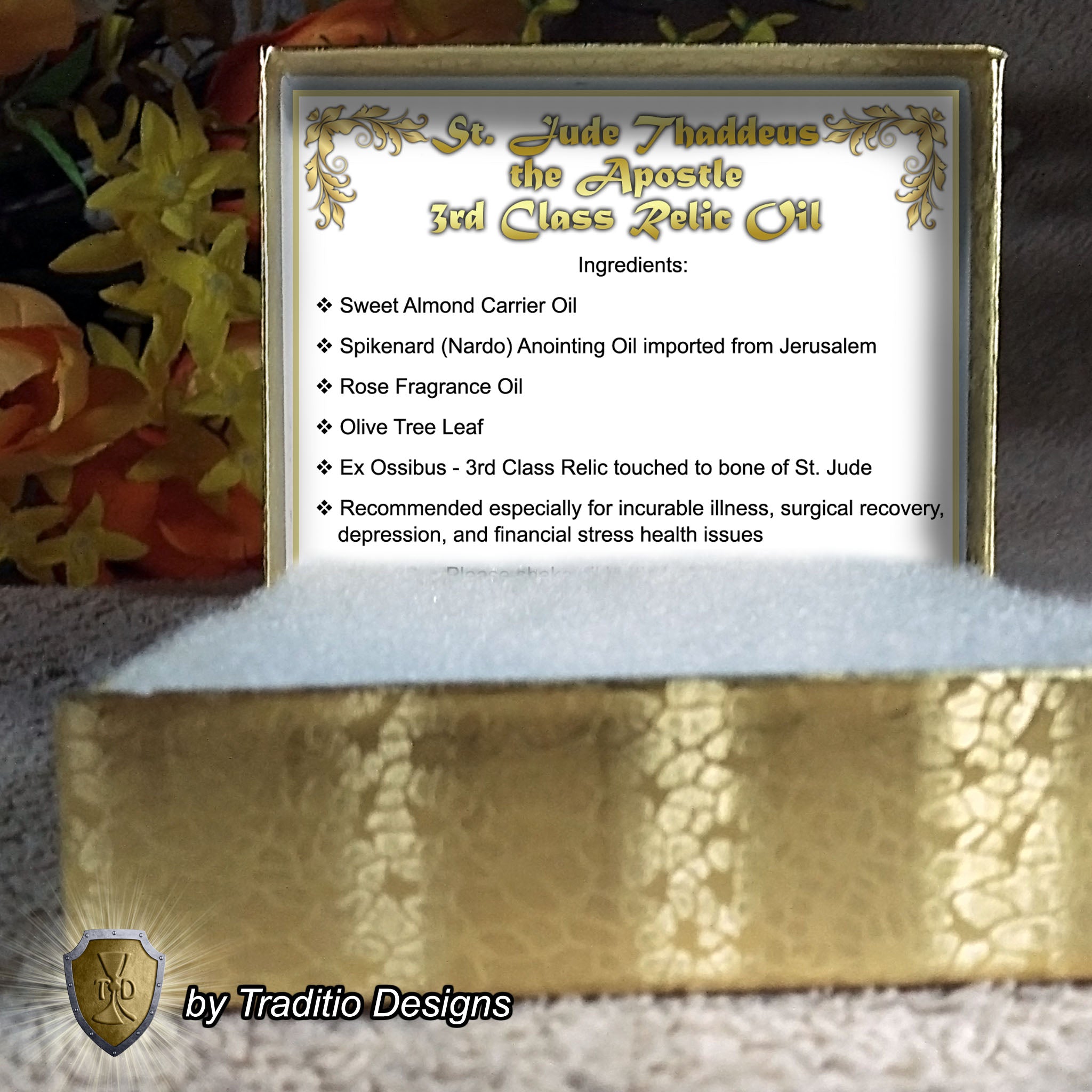 St. Jude Thaddeus Relic Anointing Oil | Incurable Illness & Impossible Causes | Oil or Card Set