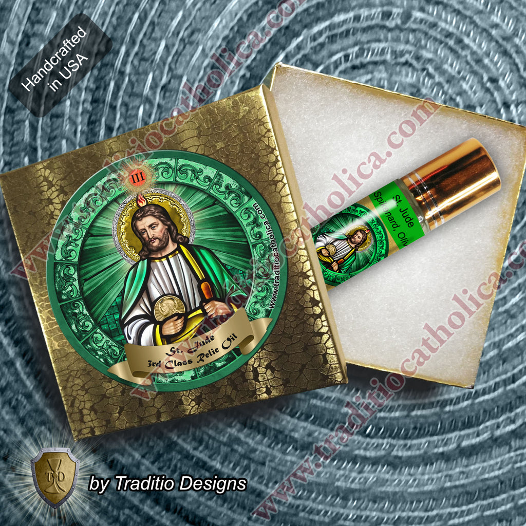 St. Jude Thaddeus Relic Anointing Oil | Incurable Illness & Impossible Causes | Oil or Card Set