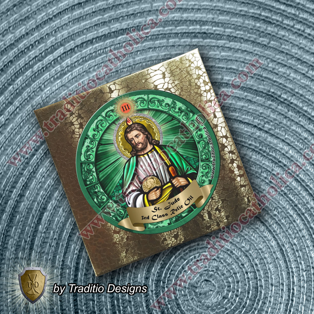 St. Jude Thaddeus Relic Anointing Oil | Incurable Illness & Impossible Causes | Oil or Card Set