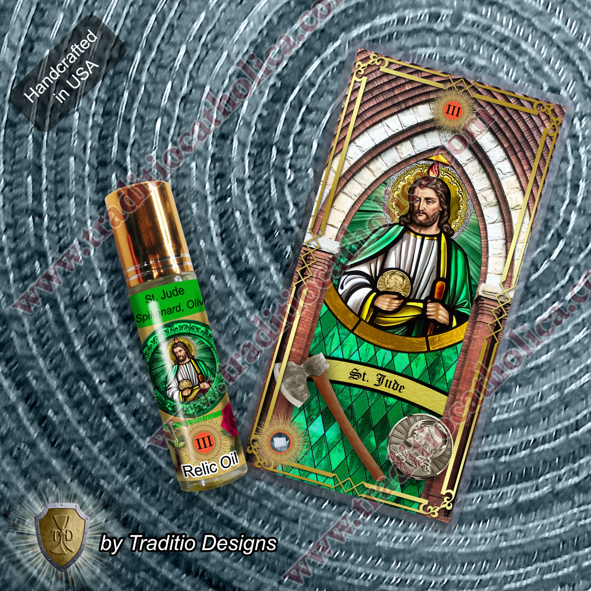 St. Jude Thaddeus Relic Anointing Oil | Incurable Illness & Impossible Causes | Oil or Card Set