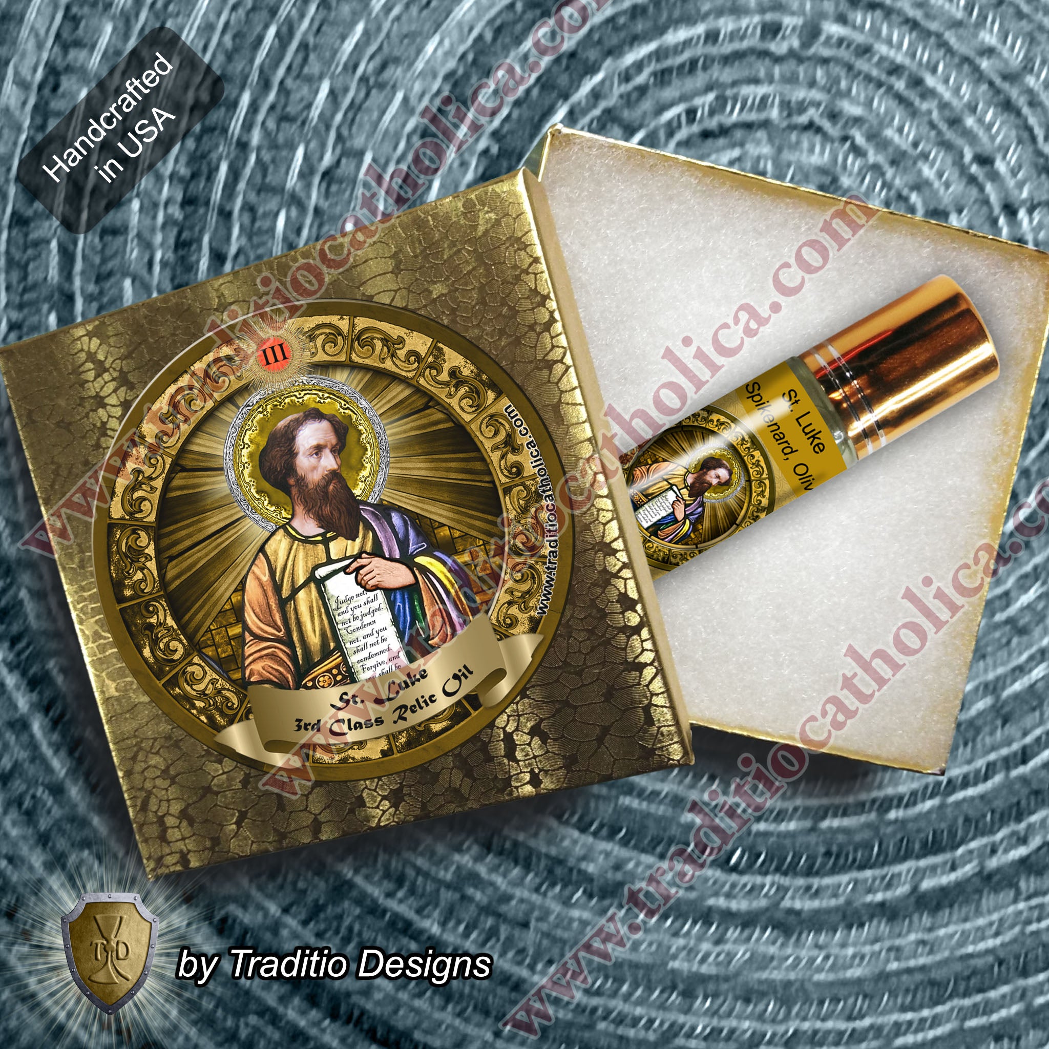 St. Luke the Evangelist Relic Anointing Oil | Surgery, Blood Disorders & Paralysis | Oil or Card Set