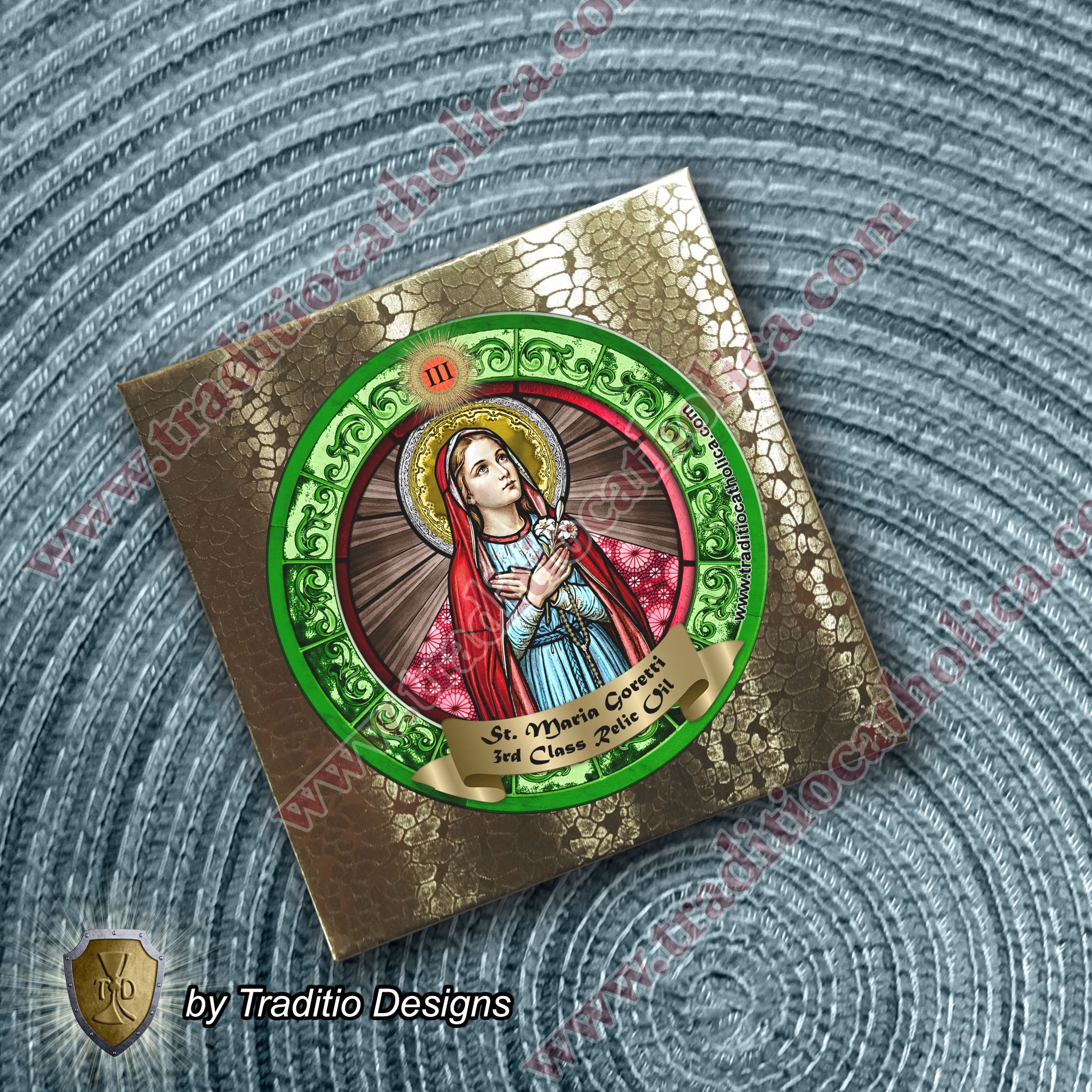 St. Maria Goretti Relic Anointing Oil | Victims of Crime, Purity of Soul & Youth Protection | Oil or Card Set