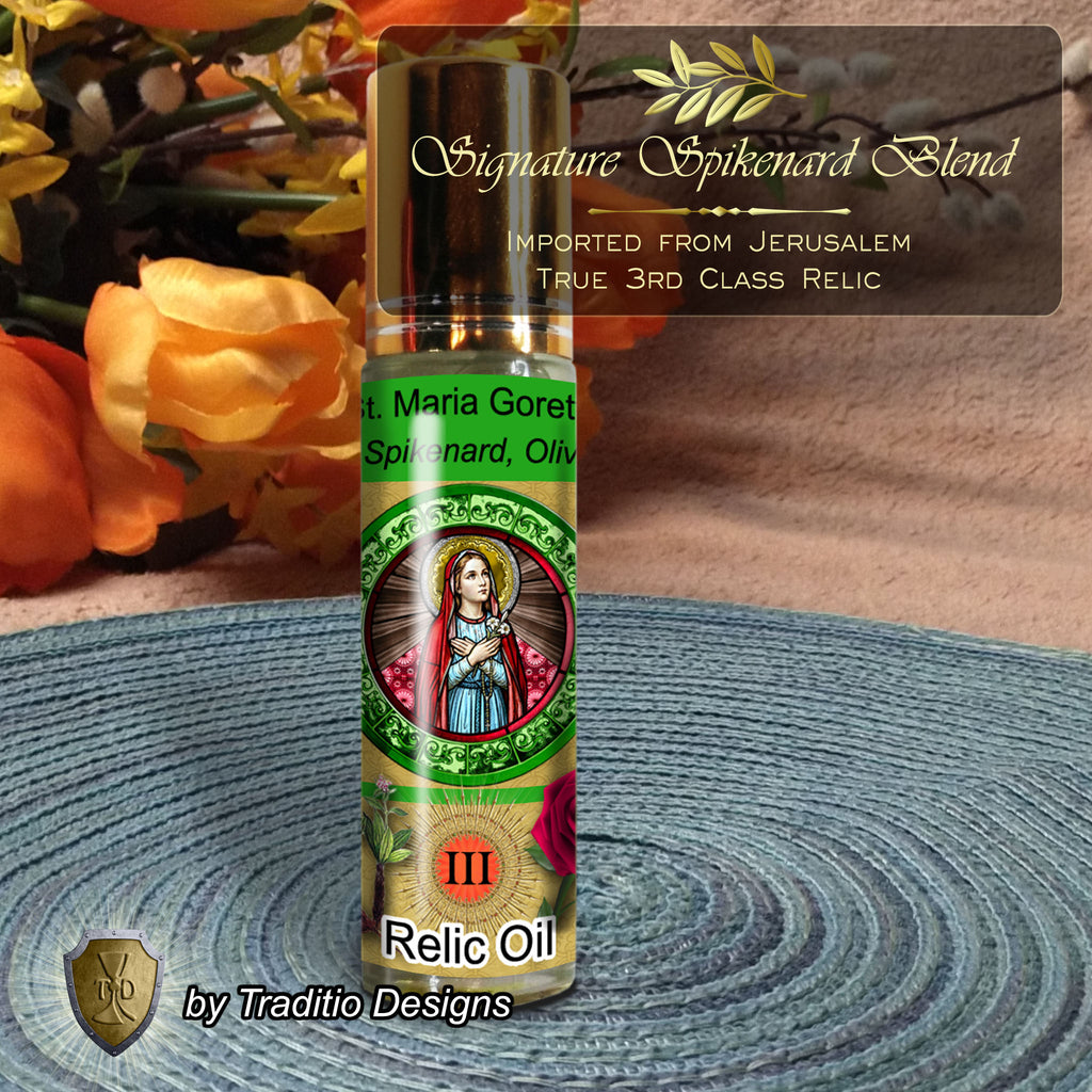 St. Maria Goretti Relic Anointing Oil | Victims of Crime, Purity of Soul & Youth Protection | Oil or Card Set