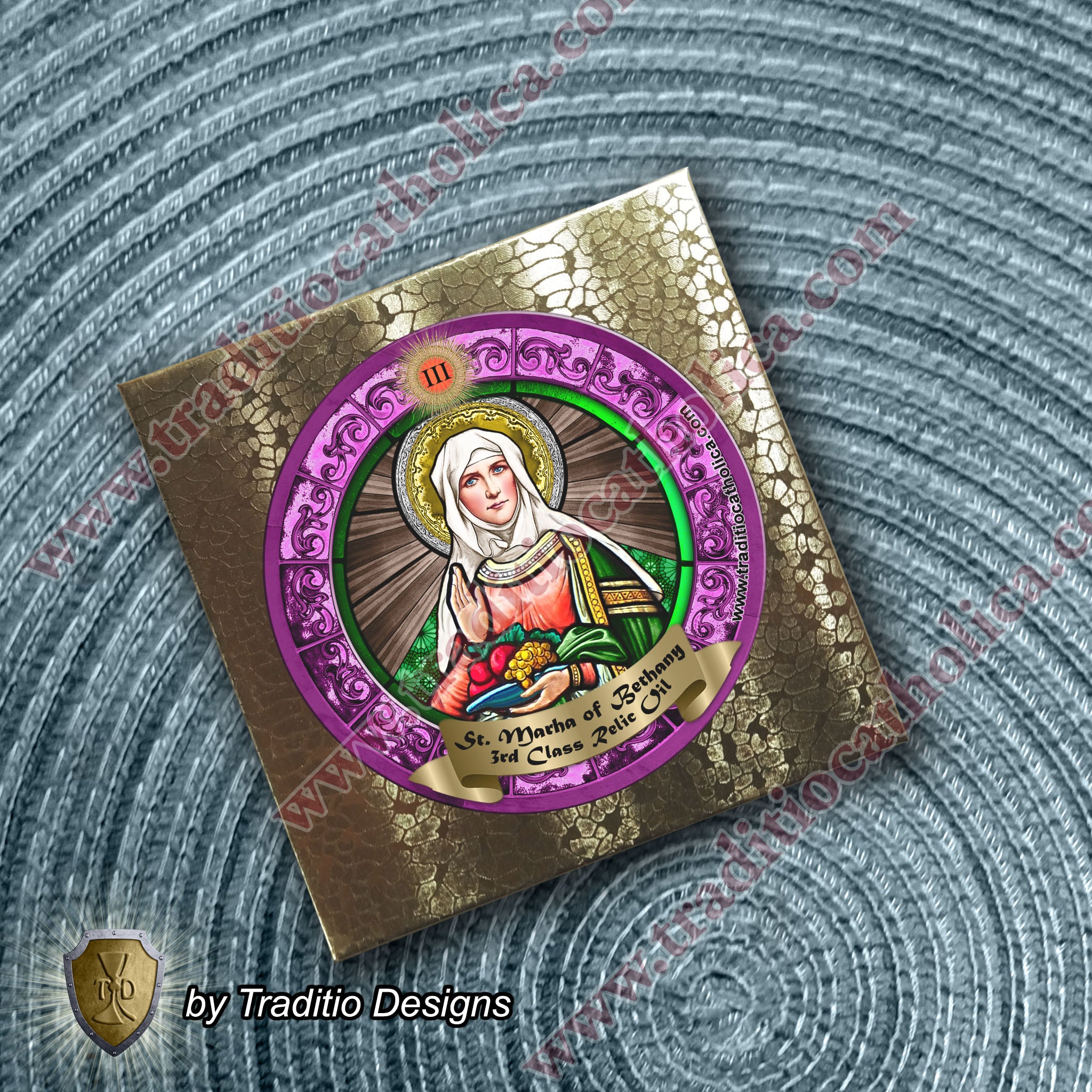 St. Martha Relic Anointing Oil | Chronic Stress, Digestion & Peace | Oil or Card Set