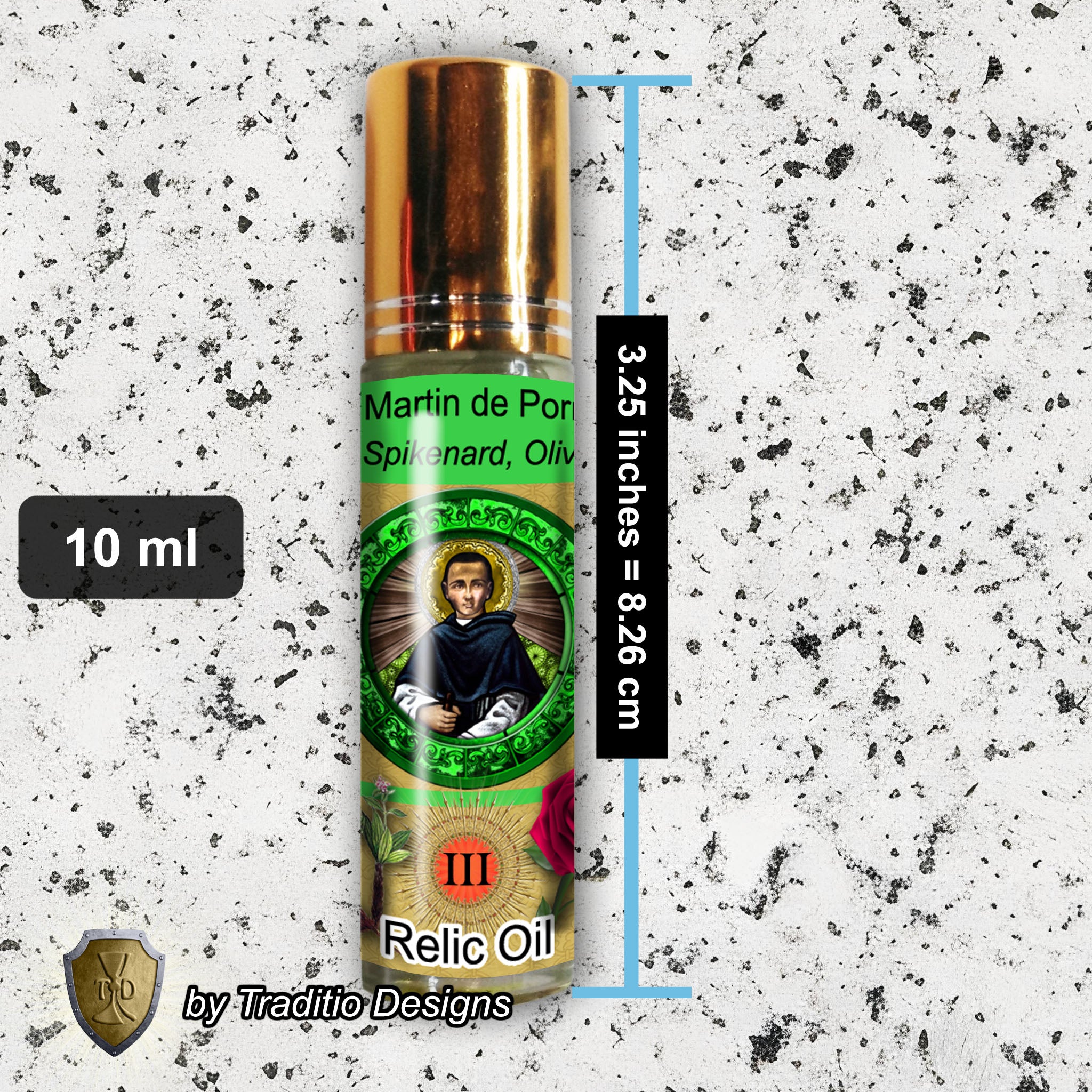 St. Martin de Porres Relic Anointing Oil | Leg Ulcers, Herniated Discs & Neck Pain | Oil or Card Set