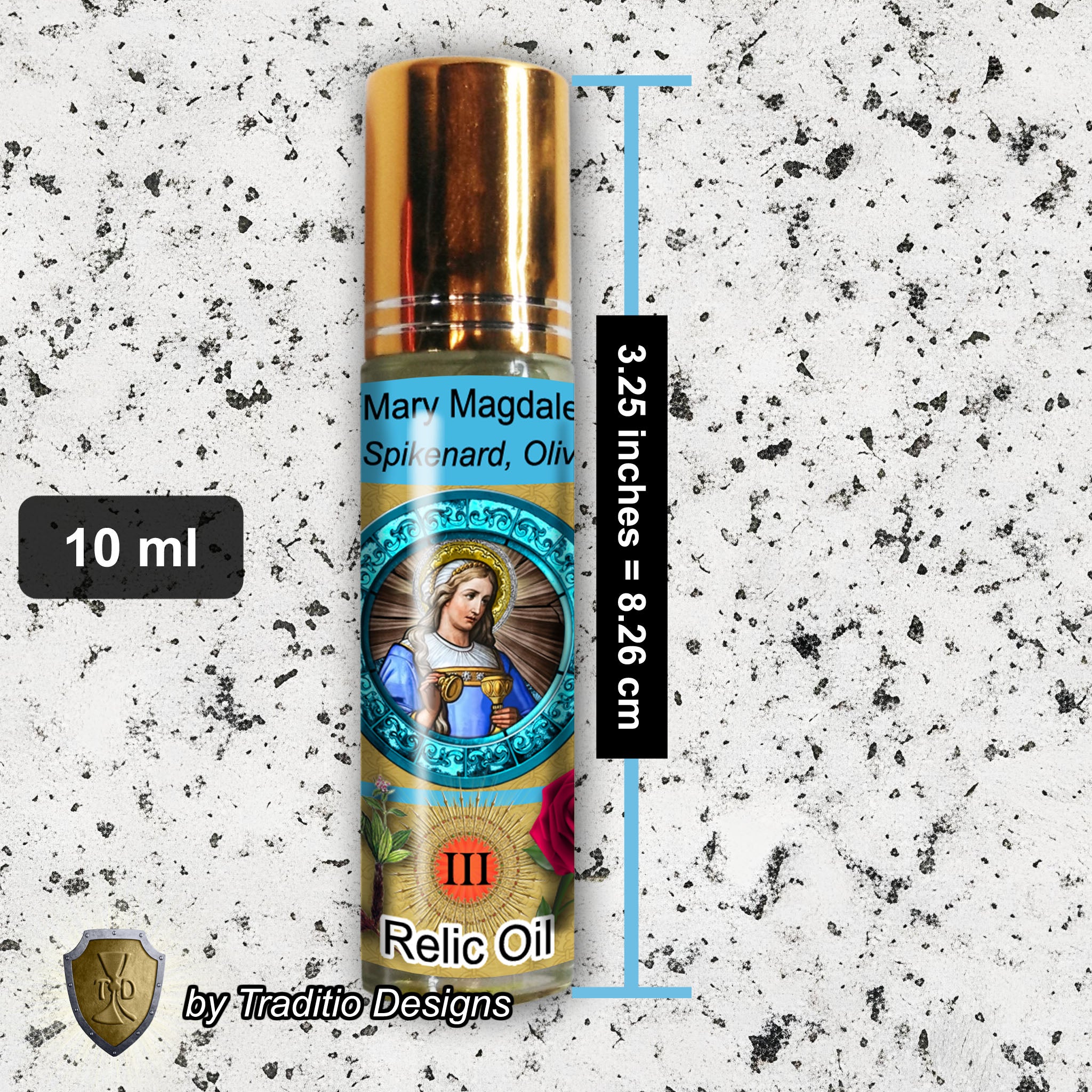 St. Mary Magdalene Relic Anointing Oil | Venereal Illnesses, Skin Conditions & Restoration | Oil or Card Set