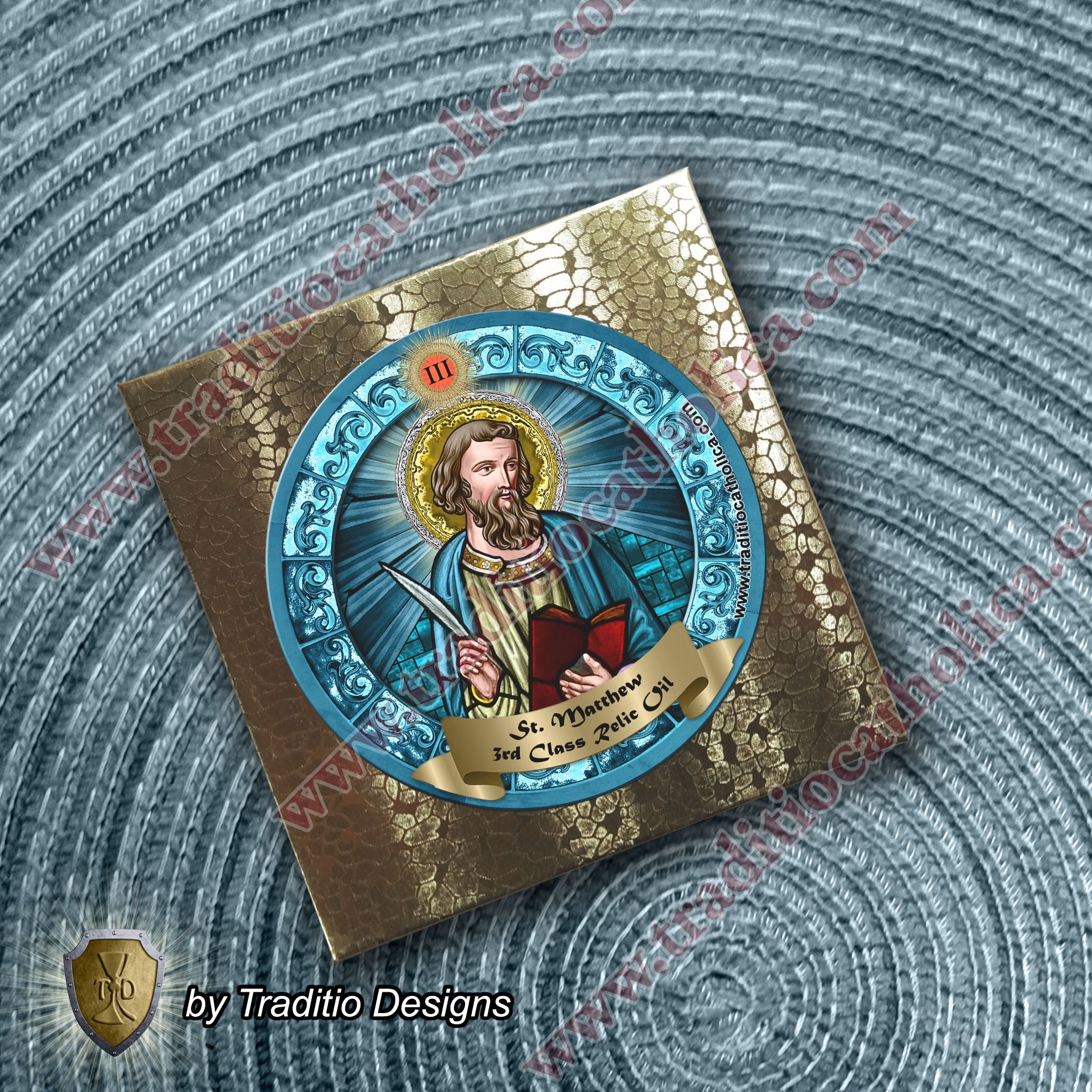 St. Matthew the Evangelist Relic Anointing Oil | Detoxification, Skin Ulcers & Seizures | Oil or Card Set