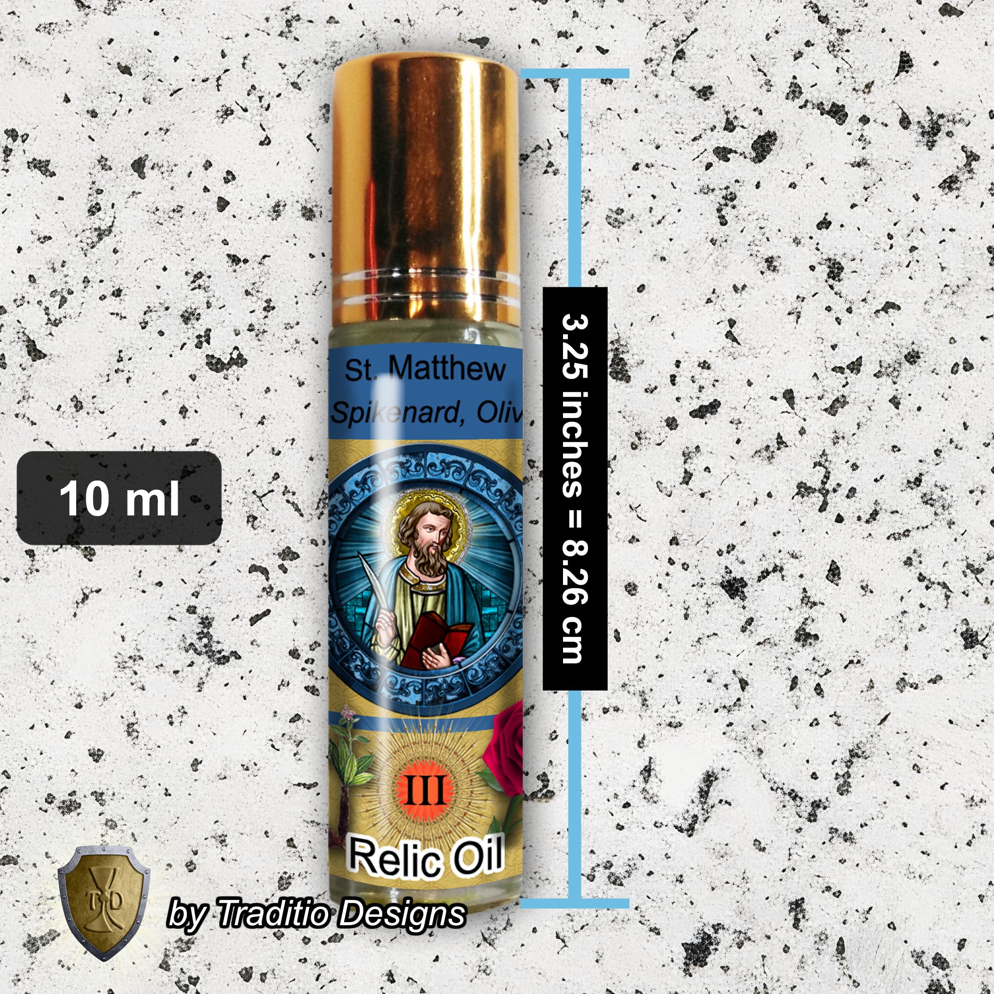 St. Matthew the Evangelist Relic Anointing Oil | Detoxification, Skin Ulcers & Seizures | Oil or Card Set