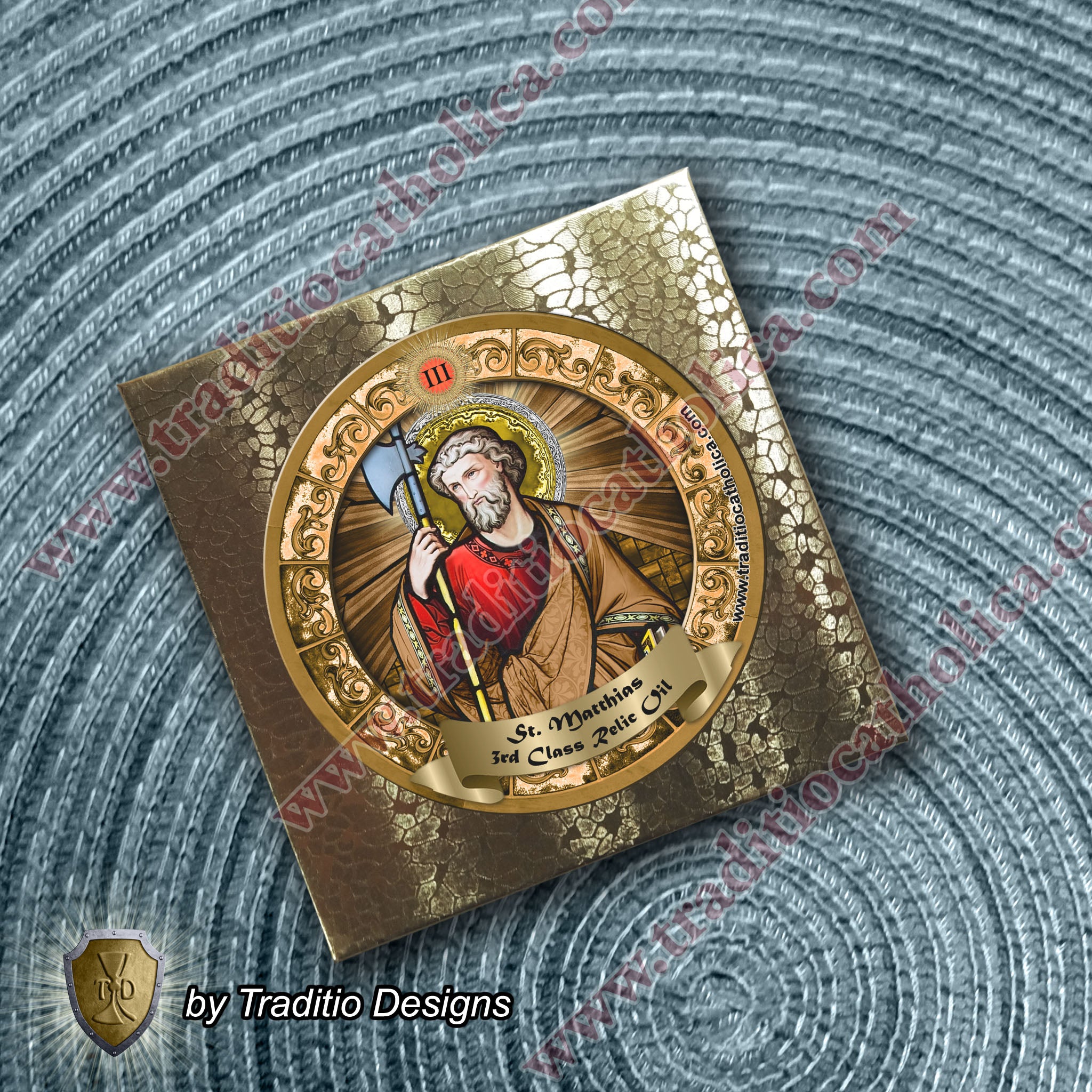St. Matthias the Apostle Relic Anointing Oil | Alcoholism, Respiratory Spasms & Fractures | Oil or Card Set