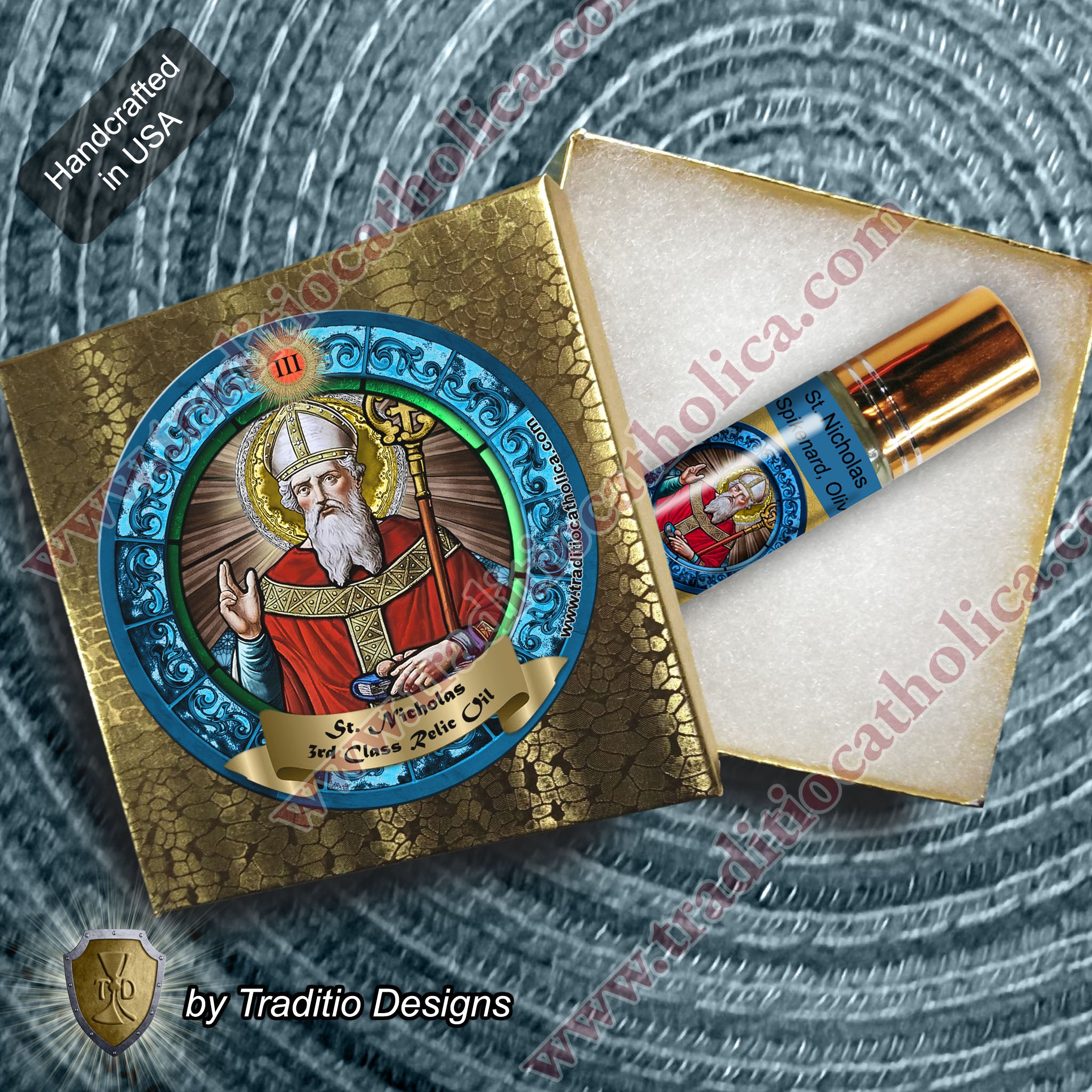 St. Nicholas of Myra Relic Anointing Oil | Child Health, Respiratory Issues & Fall Injuries | Oil or Card Set
