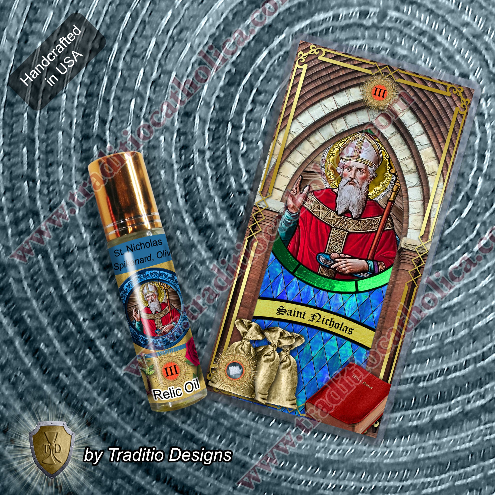 St. Nicholas of Myra Relic Anointing Oil | Child Health, Respiratory Issues & Fall Injuries | Oil or Card Set
