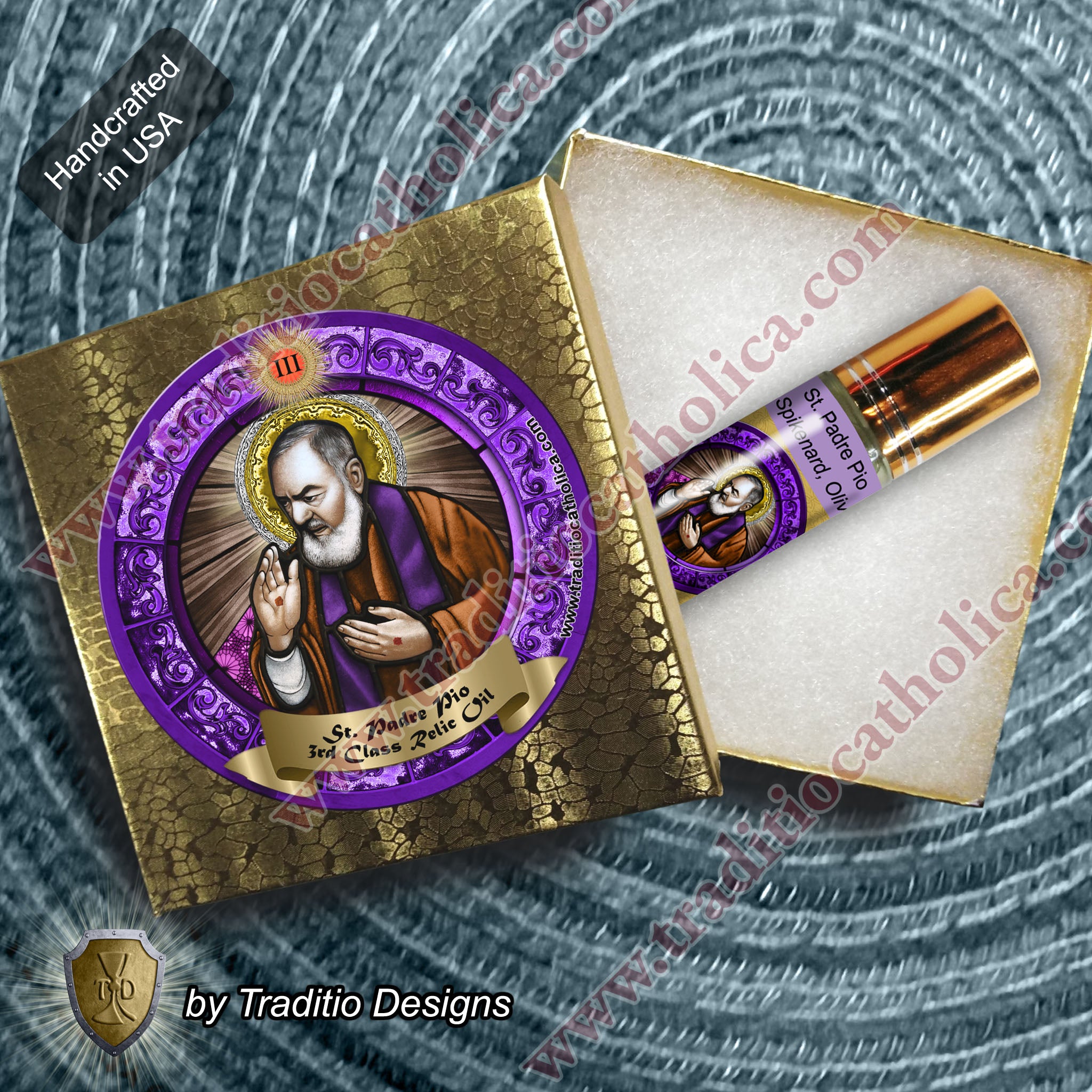St. Padre Pio Relic Anointing Oil | Chronic Pain, Stress & Tumors | Oil or Card Set