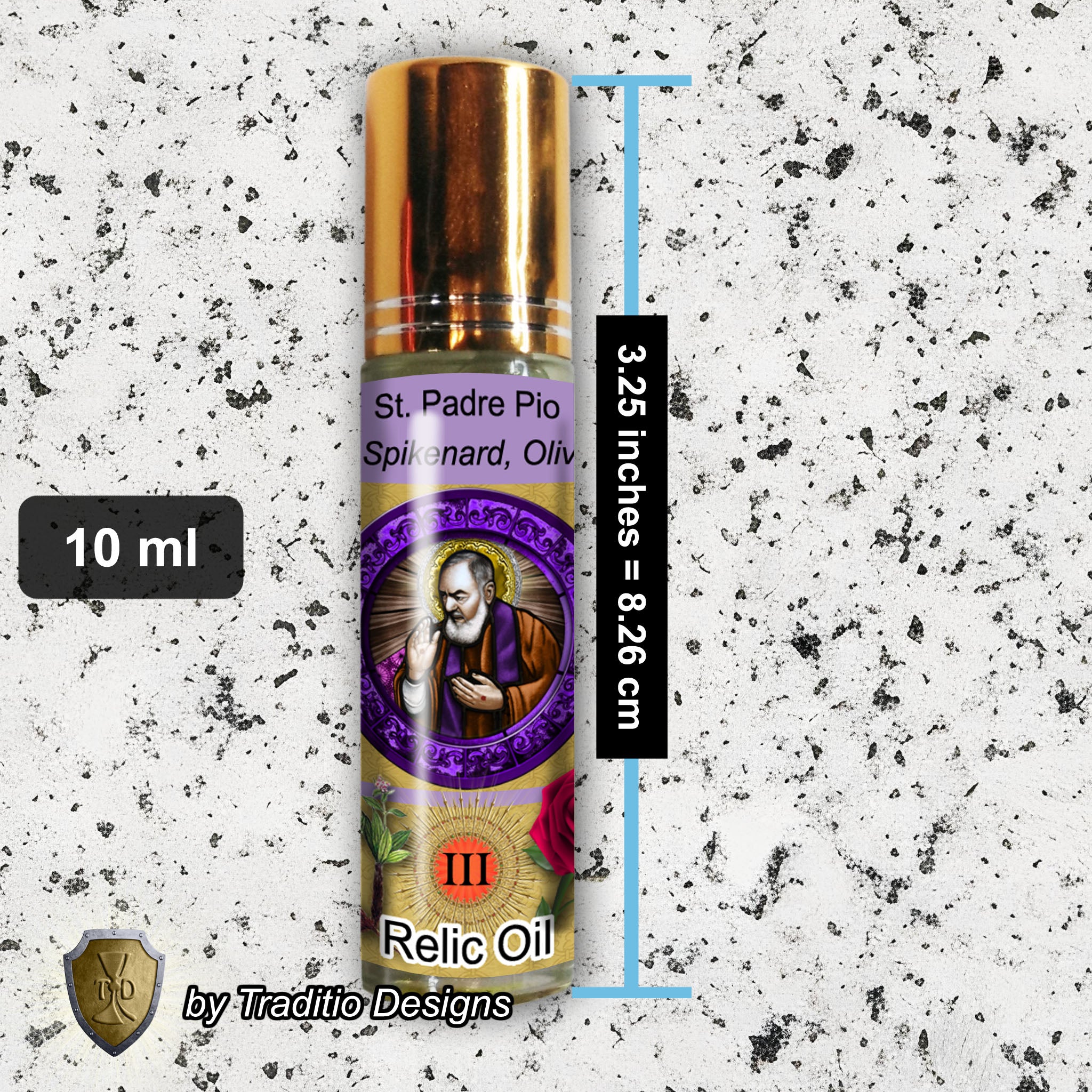 St. Padre Pio Relic Anointing Oil | Chronic Pain, Stress & Tumors | Oil or Card Set