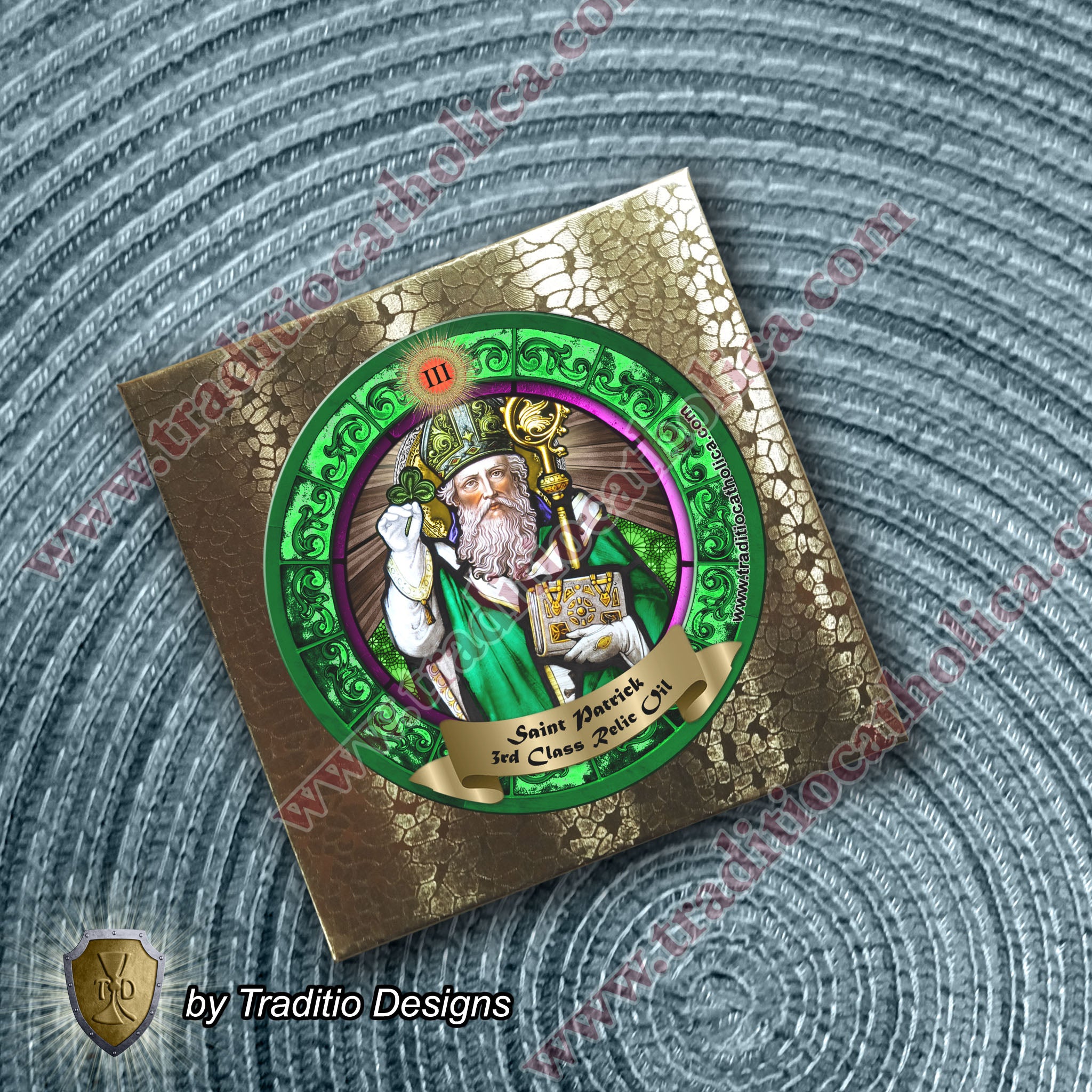St. Patrick Relic Anointing Oil | Paralysis, Poisonings & Skin Rashes | Oil or Card Set