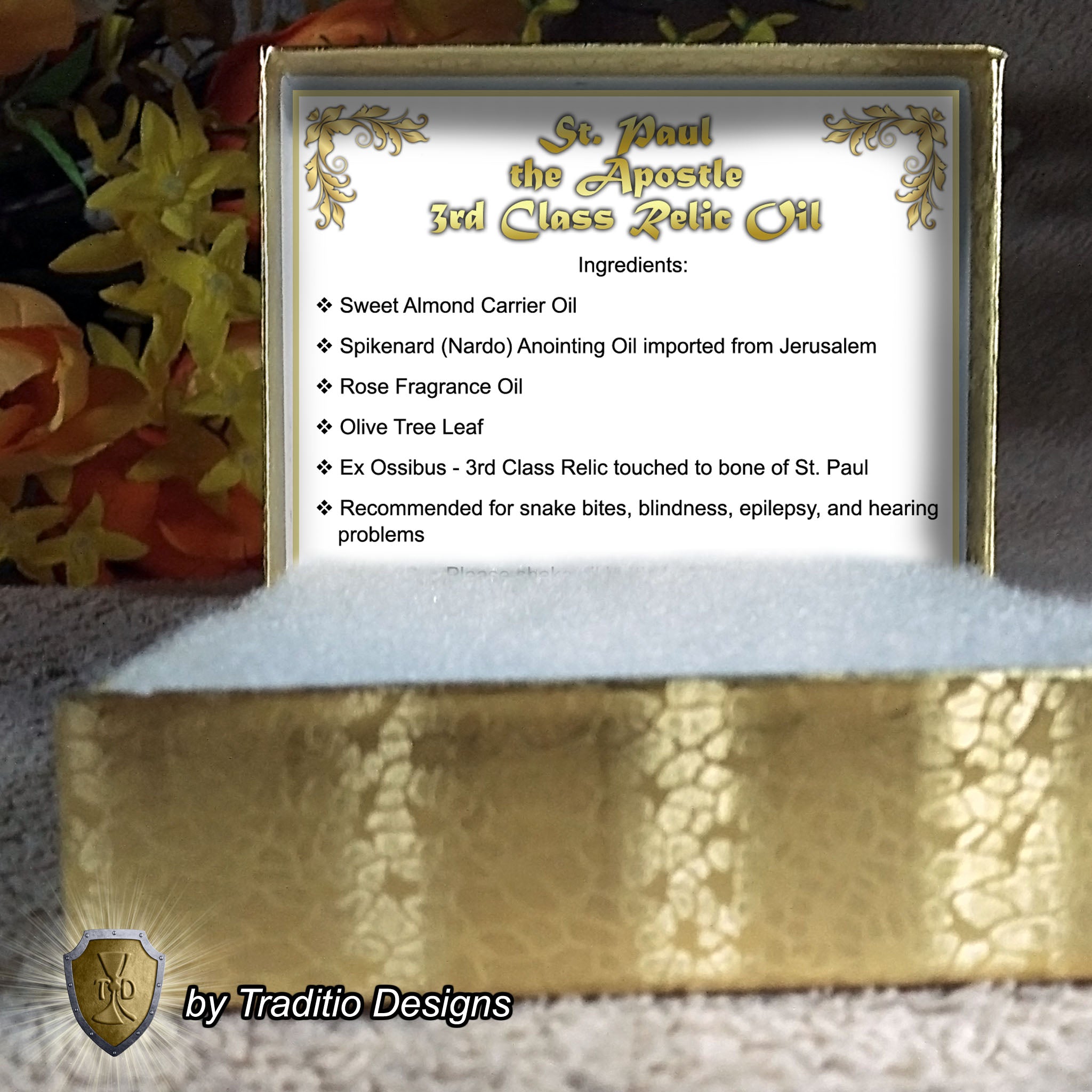 St. Paul the Apostle Relic Anointing Oil | Snake Bites, Blindness & Epilepsy | Oil or Card Set