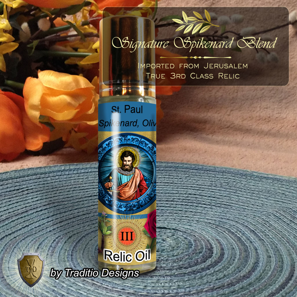 St. Paul the Apostle Relic Anointing Oil | Snake Bites, Blindness & Epilepsy | Oil or Card Set