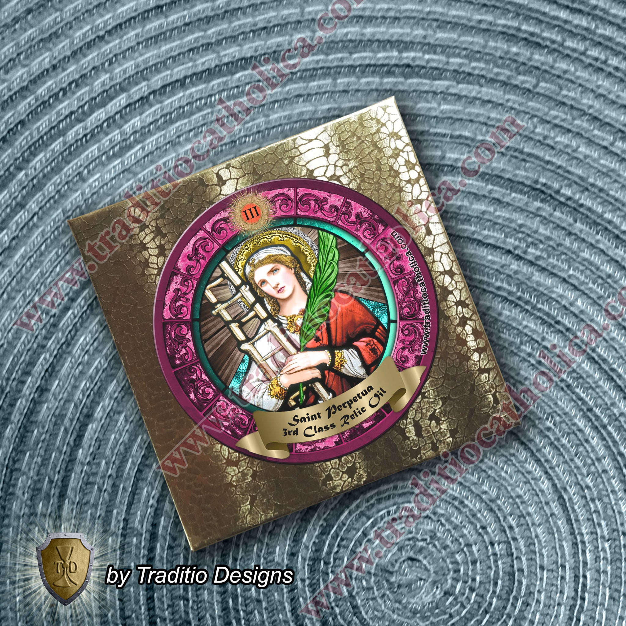 St. Perpetua Relic Anointing Oil | Pregnancy, Breast Health & Postpartum Recovery | Oil or Card Set