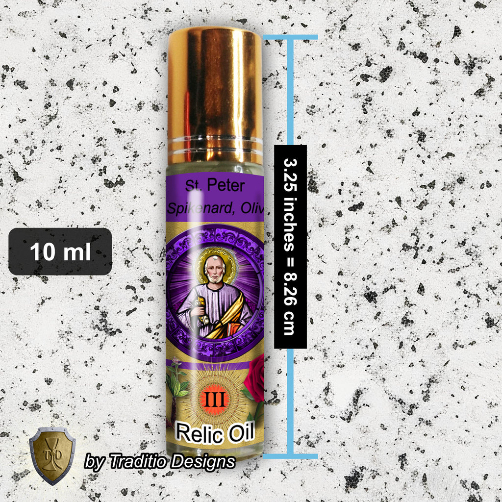 St. Peter the Apostle Relic Anointing Oil | Foot Problems, Fever & Paralysis | Oil or Card Set