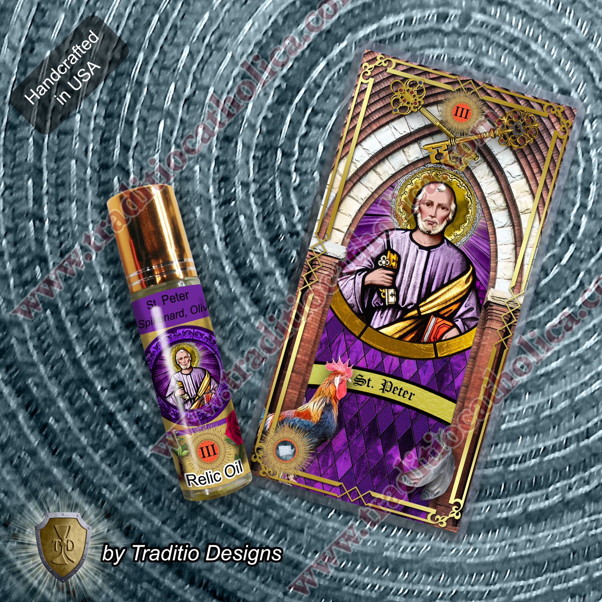 St. Peter the Apostle Relic Anointing Oil | Foot Problems, Fever & Paralysis | Oil or Card Set